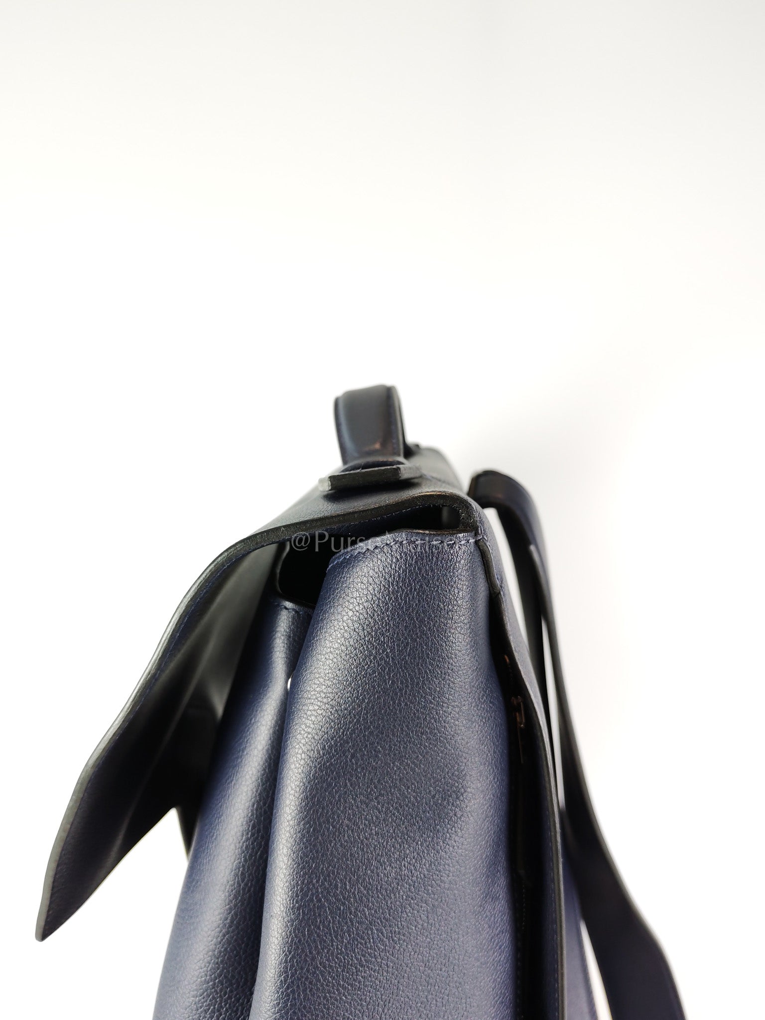 Flash Backpack Blue Nuit in Evercolor Leather and Palladium Hardware Stamp D (2019) | Purse Maison Luxury Bags Shop