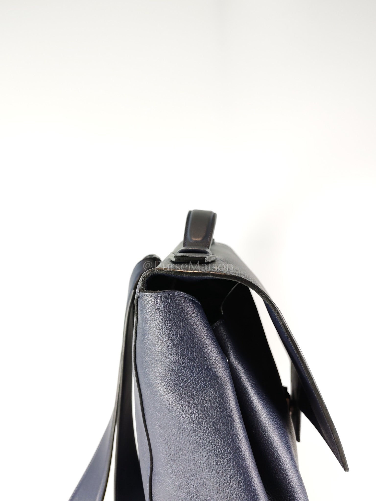 Flash Backpack Blue Nuit in Evercolor Leather and Palladium Hardware Stamp D (2019) | Purse Maison Luxury Bags Shop