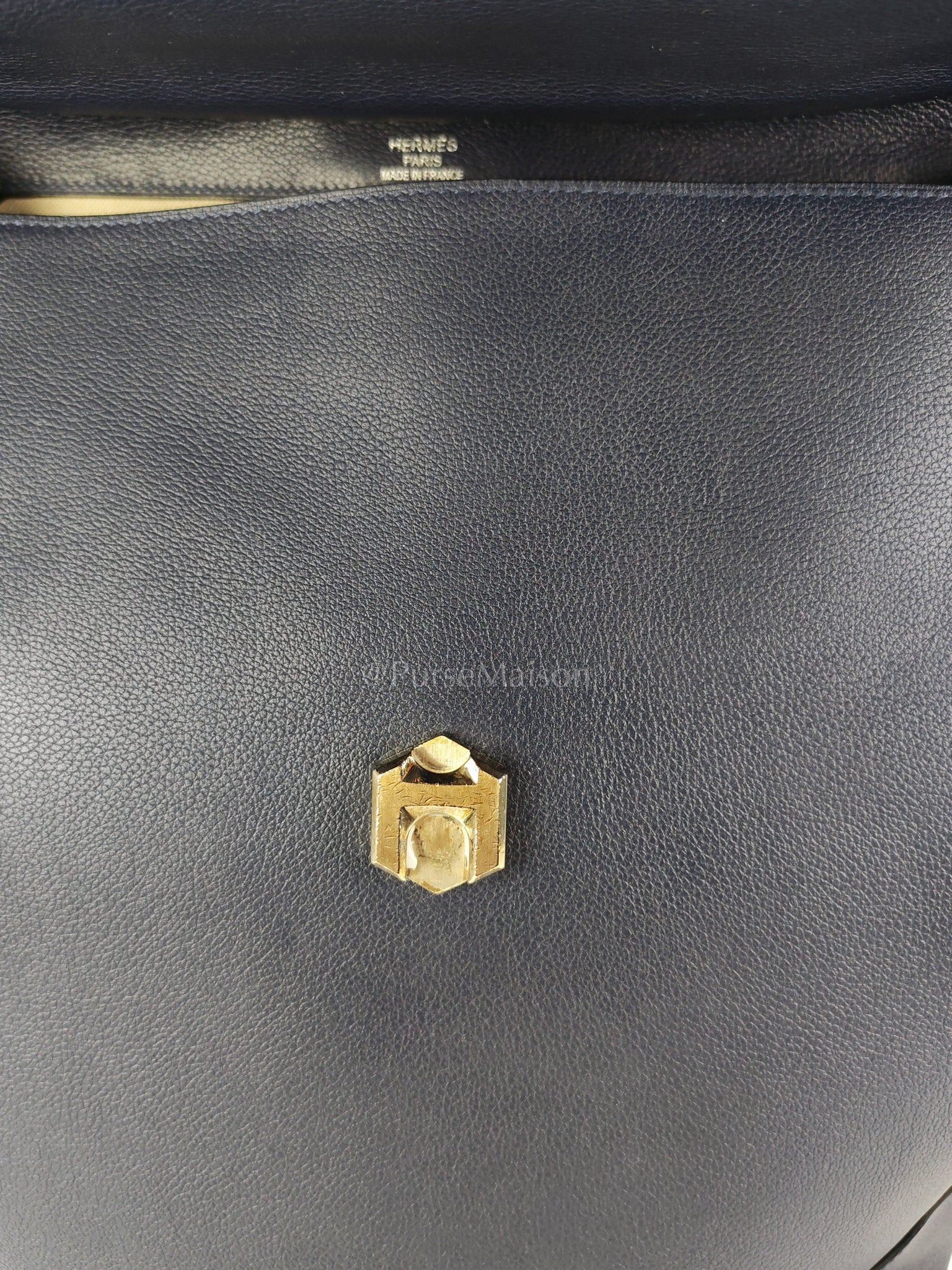 Flash Backpack Blue Nuit in Evercolor Leather and Palladium Hardware Stamp D (2019) | Purse Maison Luxury Bags Shop