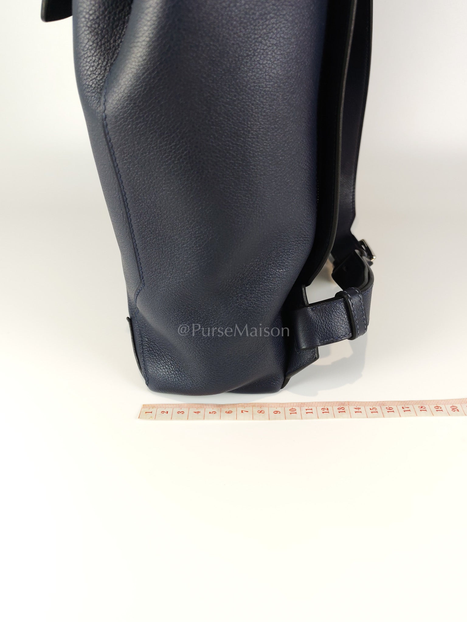 Flash Backpack Blue Nuit in Evercolor Leather and Palladium Hardware Stamp D (2019) | Purse Maison Luxury Bags Shop