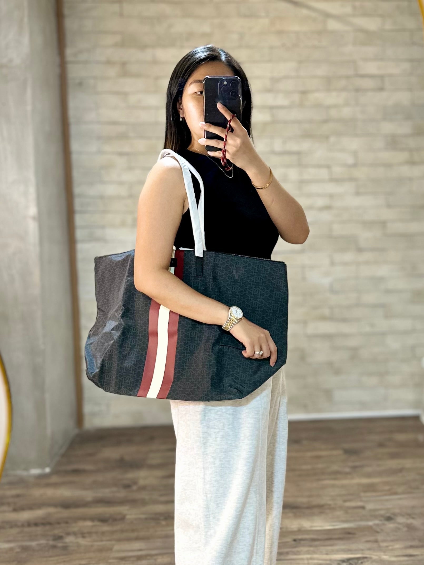 Foldable Black Tote Bag | Purse Maison Luxury Bags Shop