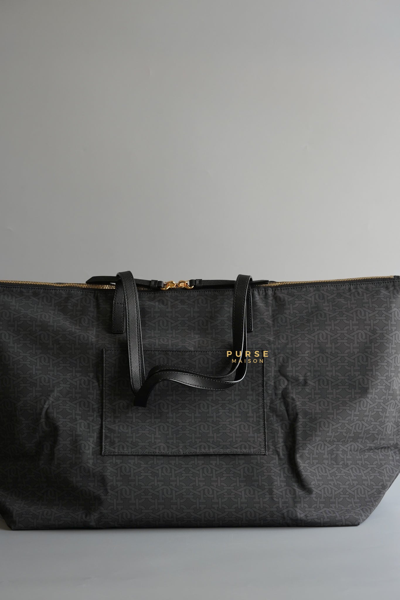 Foldable Black Tote Bag | Purse Maison Luxury Bags Shop