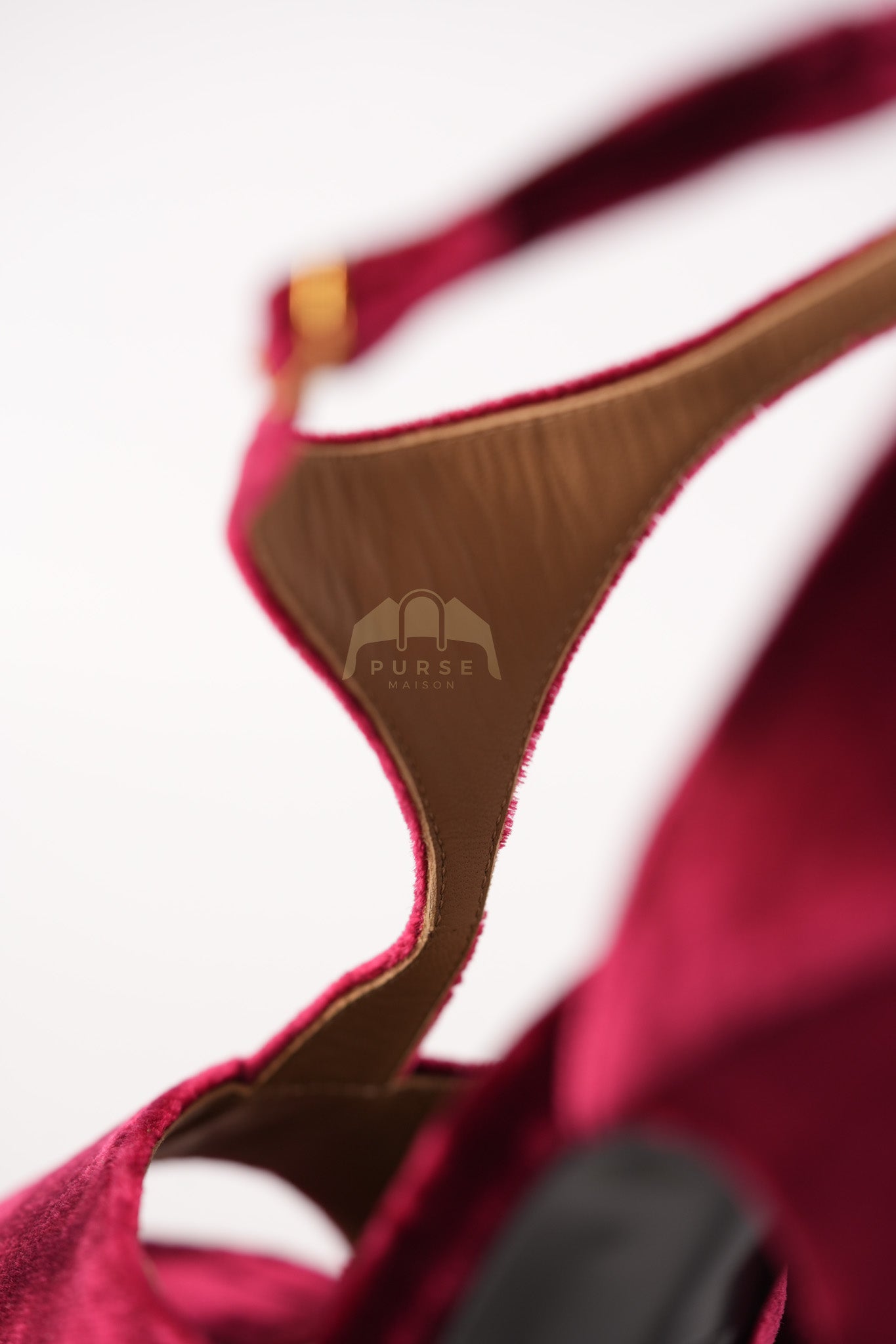 Fracas Velourss Garance Red Velvet Sandals Size 37 (24 cm) | Purse Maison Luxury Bags Shop