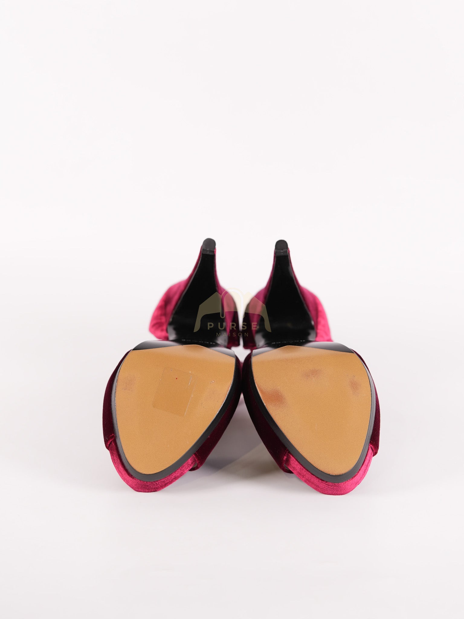 Fracas Velourss Garance Red Velvet Sandals Size 37 (24 cm) | Purse Maison Luxury Bags Shop