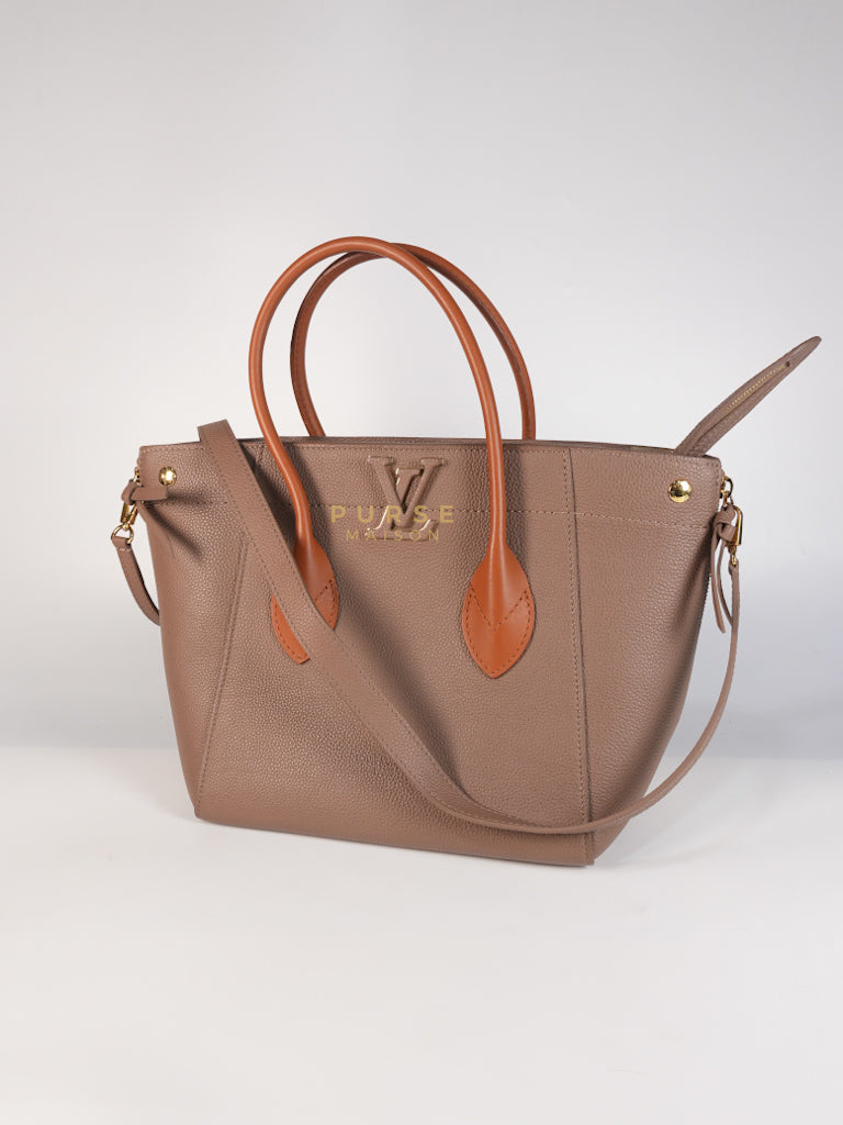 Freedom in Taupe Calfskin Leather Tote Bag (Date Code: TJ4147) | Purse Maison Luxury Bags Shop