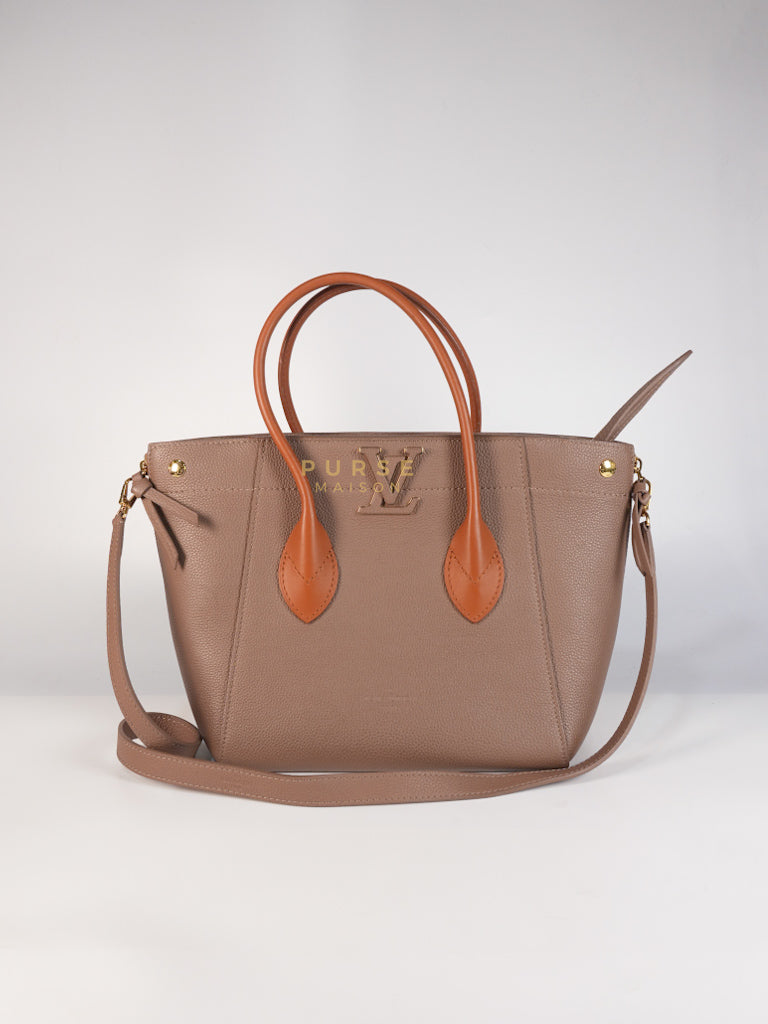 Freedom in Taupe Calfskin Leather Tote Bag (Date Code: TJ4147) | Purse Maison Luxury Bags Shop