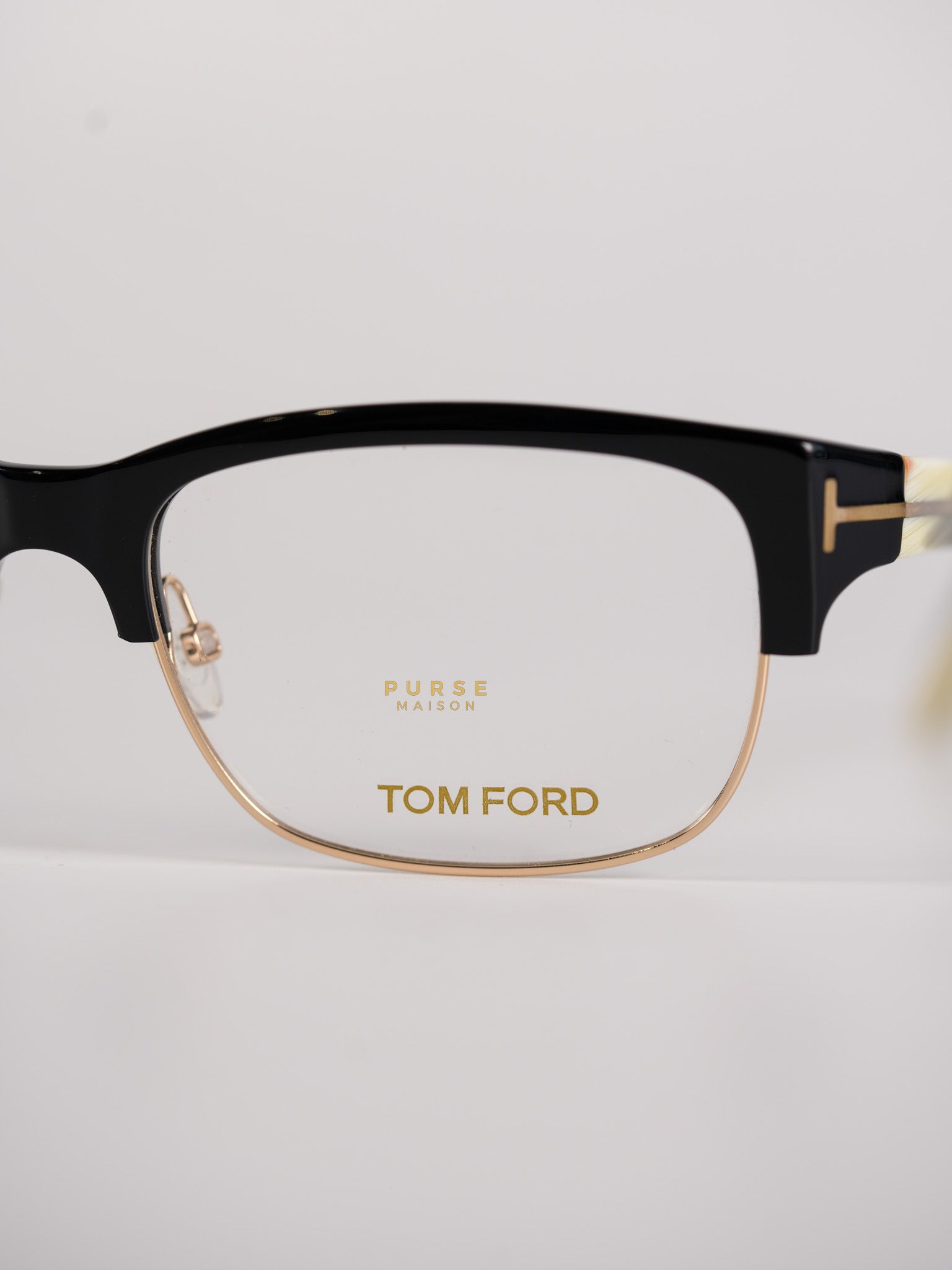 FT5307 52 001 Half-Rim Acetate Frame Sunglasses | Purse Maison Luxury Bags Shop
