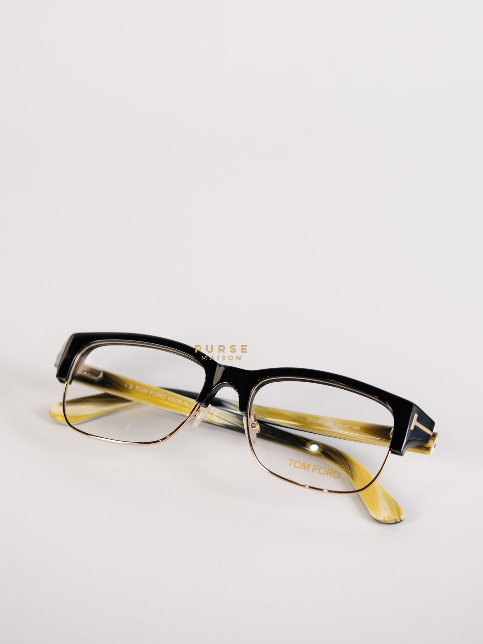 FT5307 52 001 Half-Rim Acetate Frame Sunglasses | Purse Maison Luxury Bags Shop