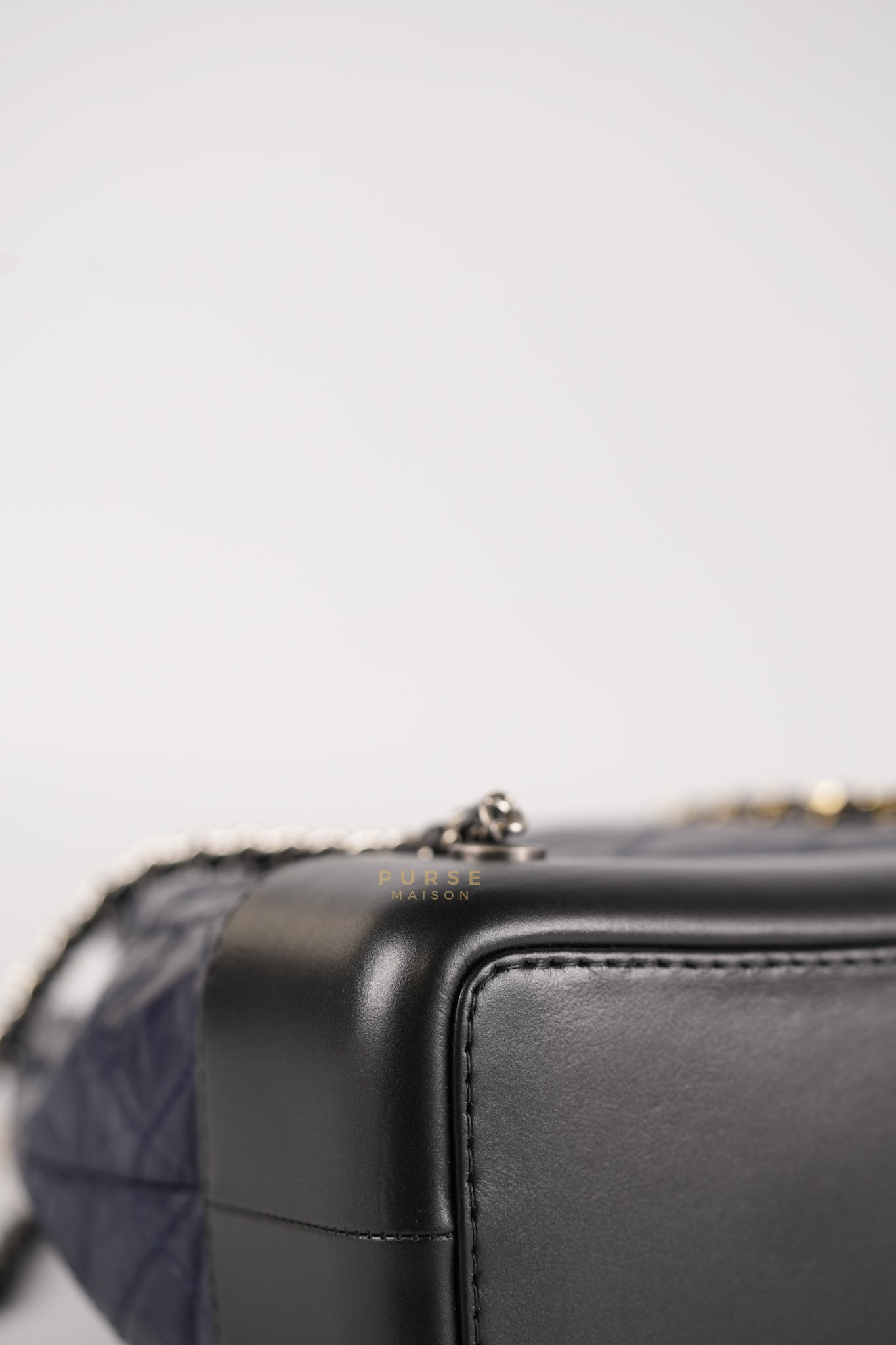 Gabrielle Backpack Navy Blue Aged Calfskin Leather and Mix Hardware Series 24 | Purse Maison Luxury Bags Shop
