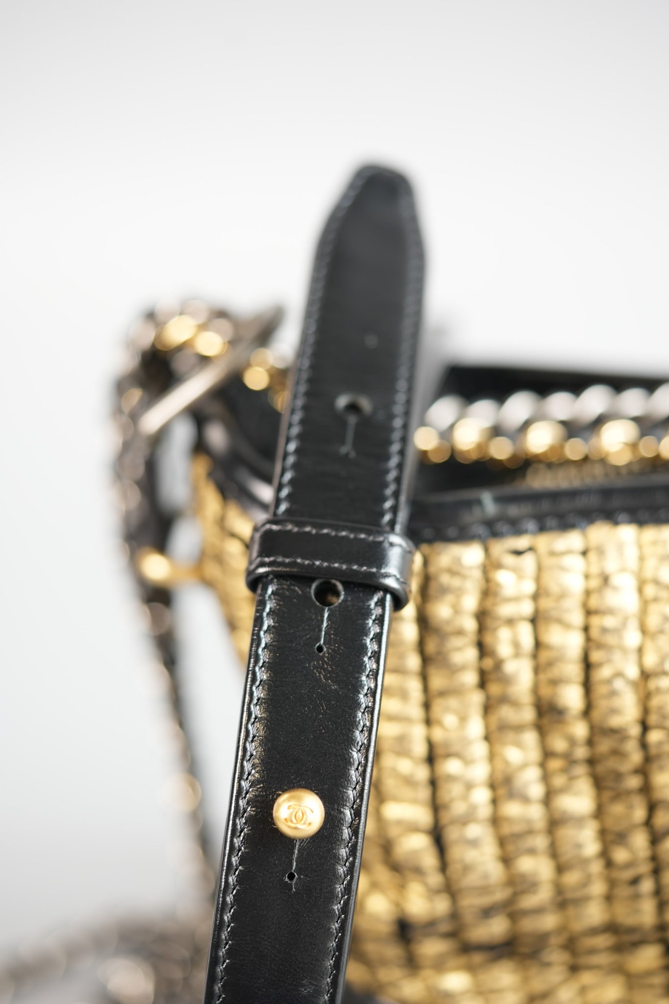 Gabrielle Small Hobo Bag in Metallic Gold Tweed & Mixed Hardware Series 27 | Purse Maison Luxury Bags Shop