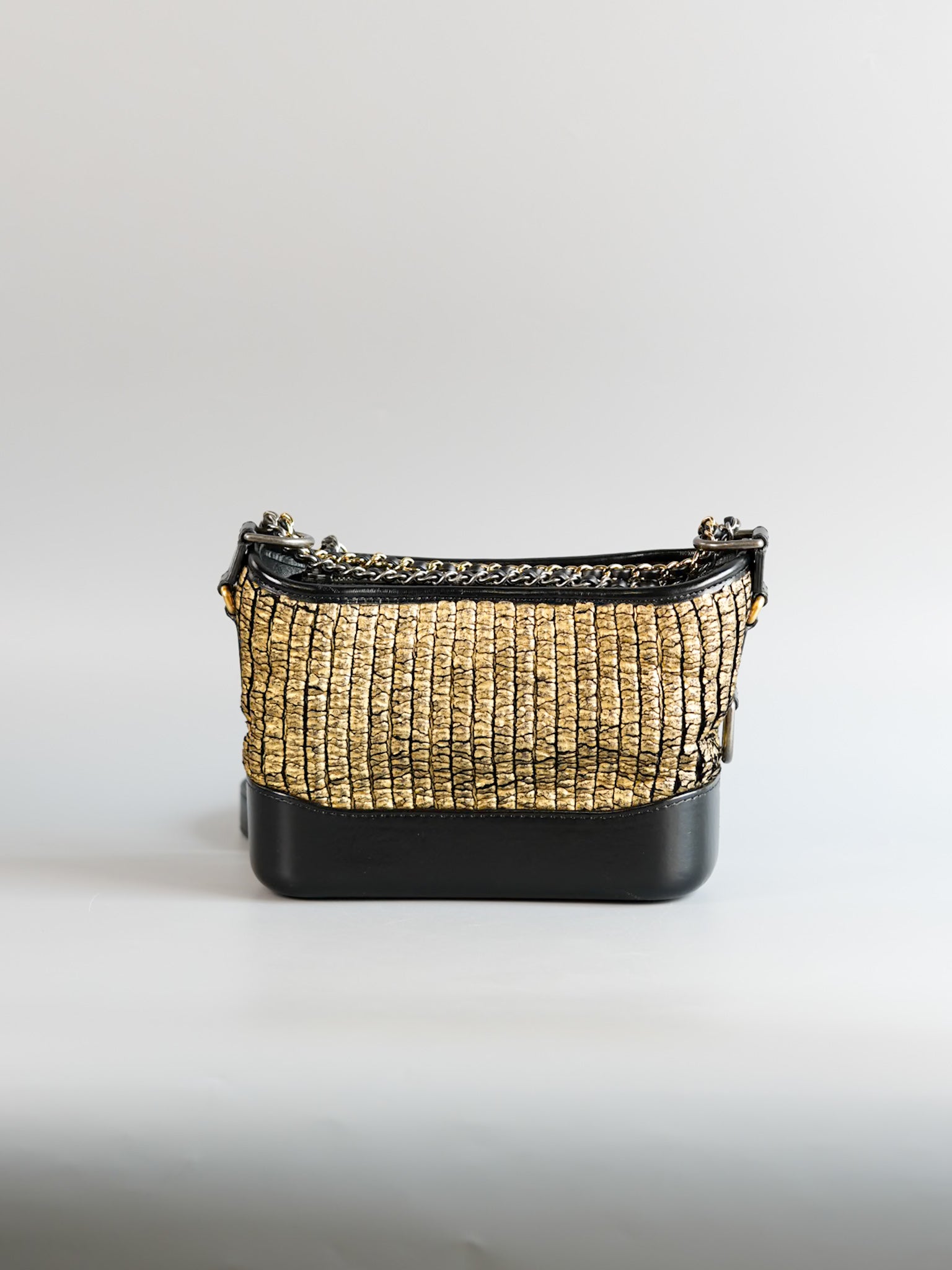 Gabrielle Small Hobo Bag in Metallic Gold Tweed & Mixed Hardware Series 27 | Purse Maison Luxury Bags Shop