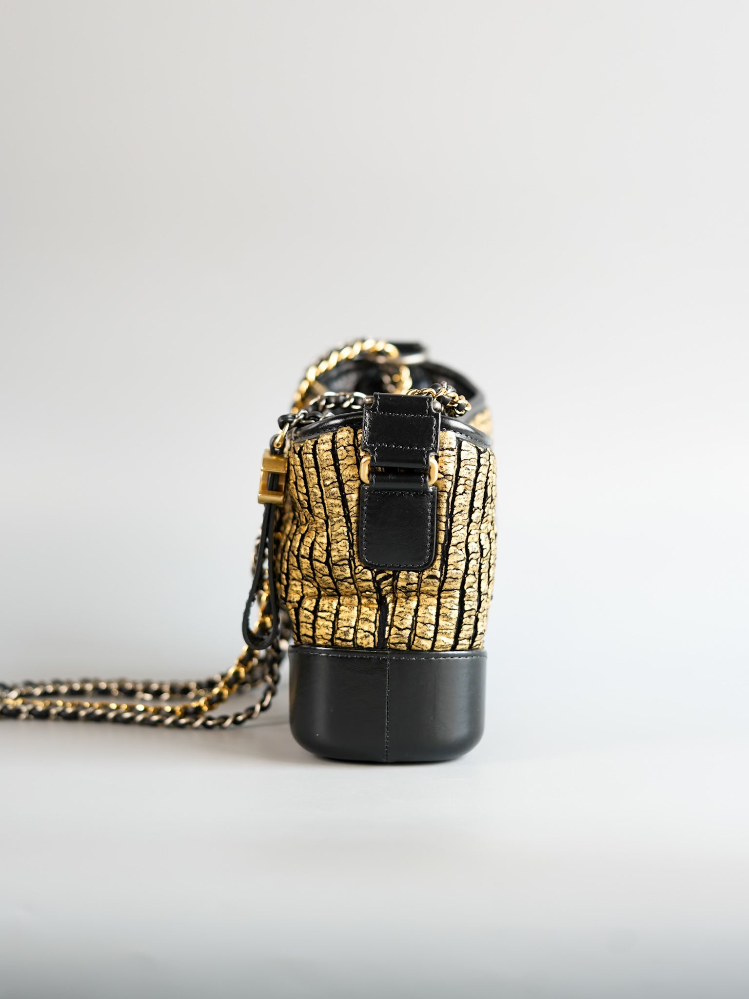 Gabrielle Small Hobo Bag in Metallic Gold Tweed & Mixed Hardware Series 27 | Purse Maison Luxury Bags Shop