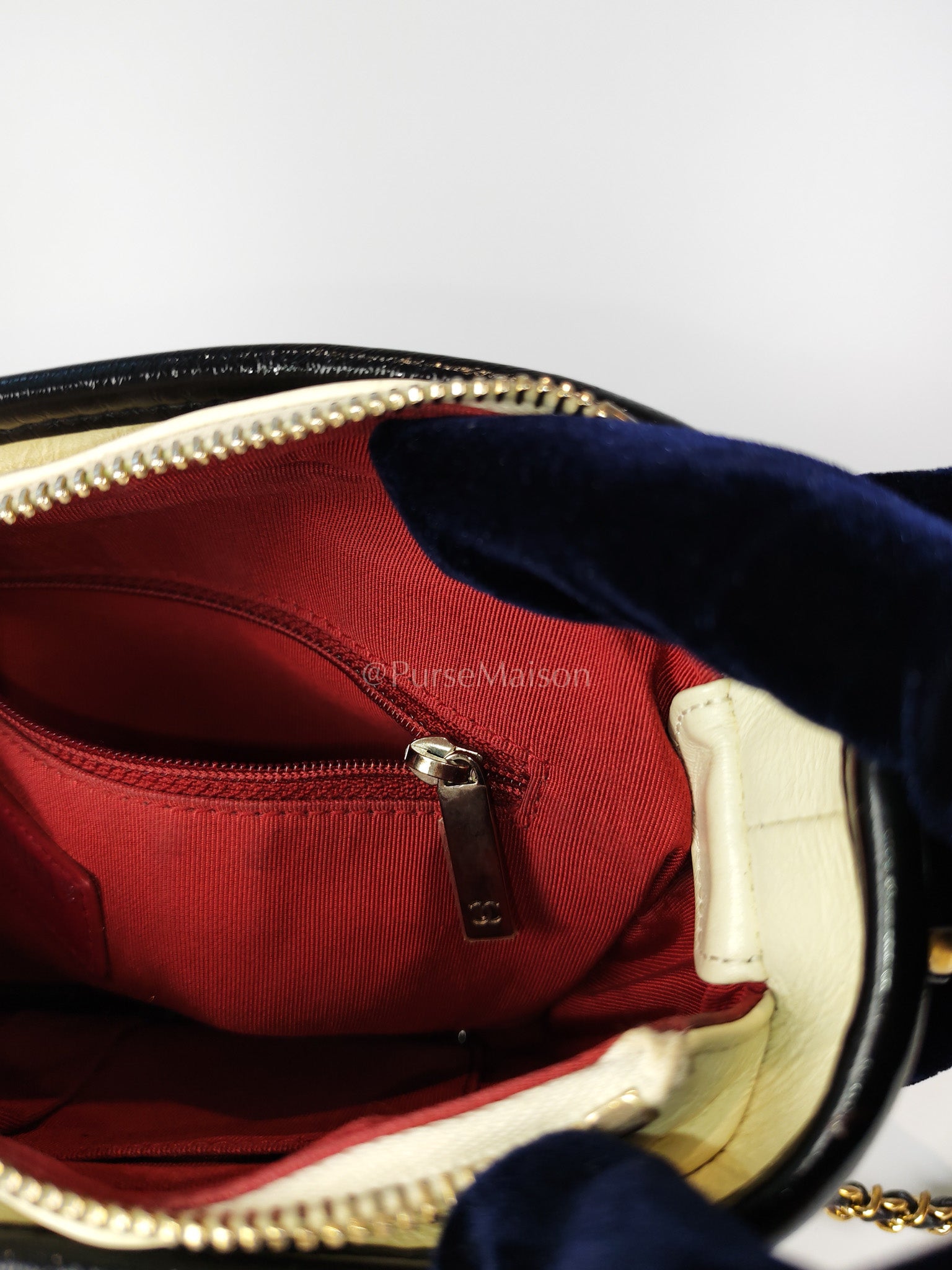 Gabrielle Small in Off White Distressed Calfskin Leather and Mixed Hardware Series 26 | Purse Maison Luxury Bags Shop