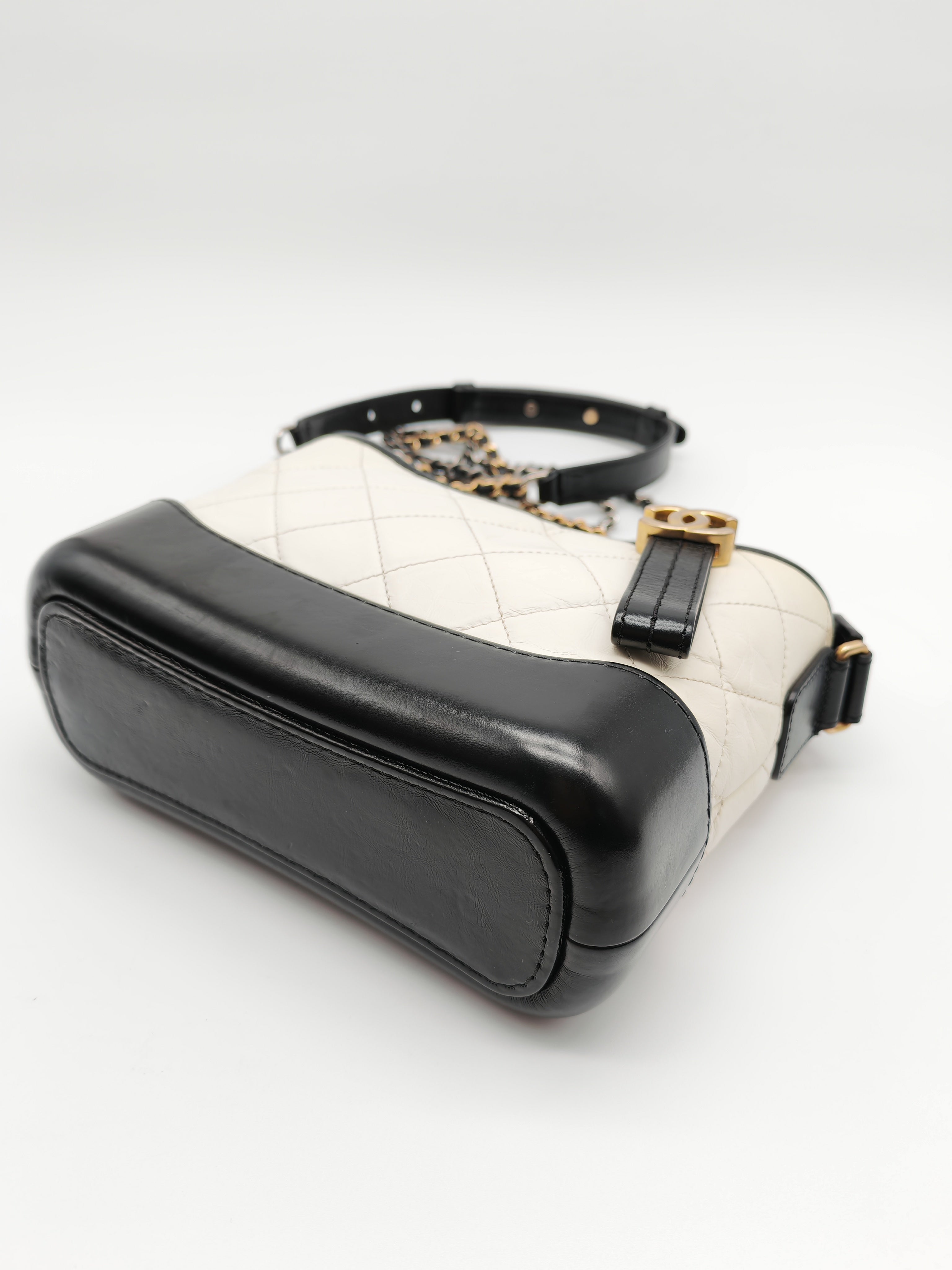 Gabrielle Small in Off White Distressed Calfskin Leather and Mixed Hardware Series 26 | Purse Maison Luxury Bags Shop