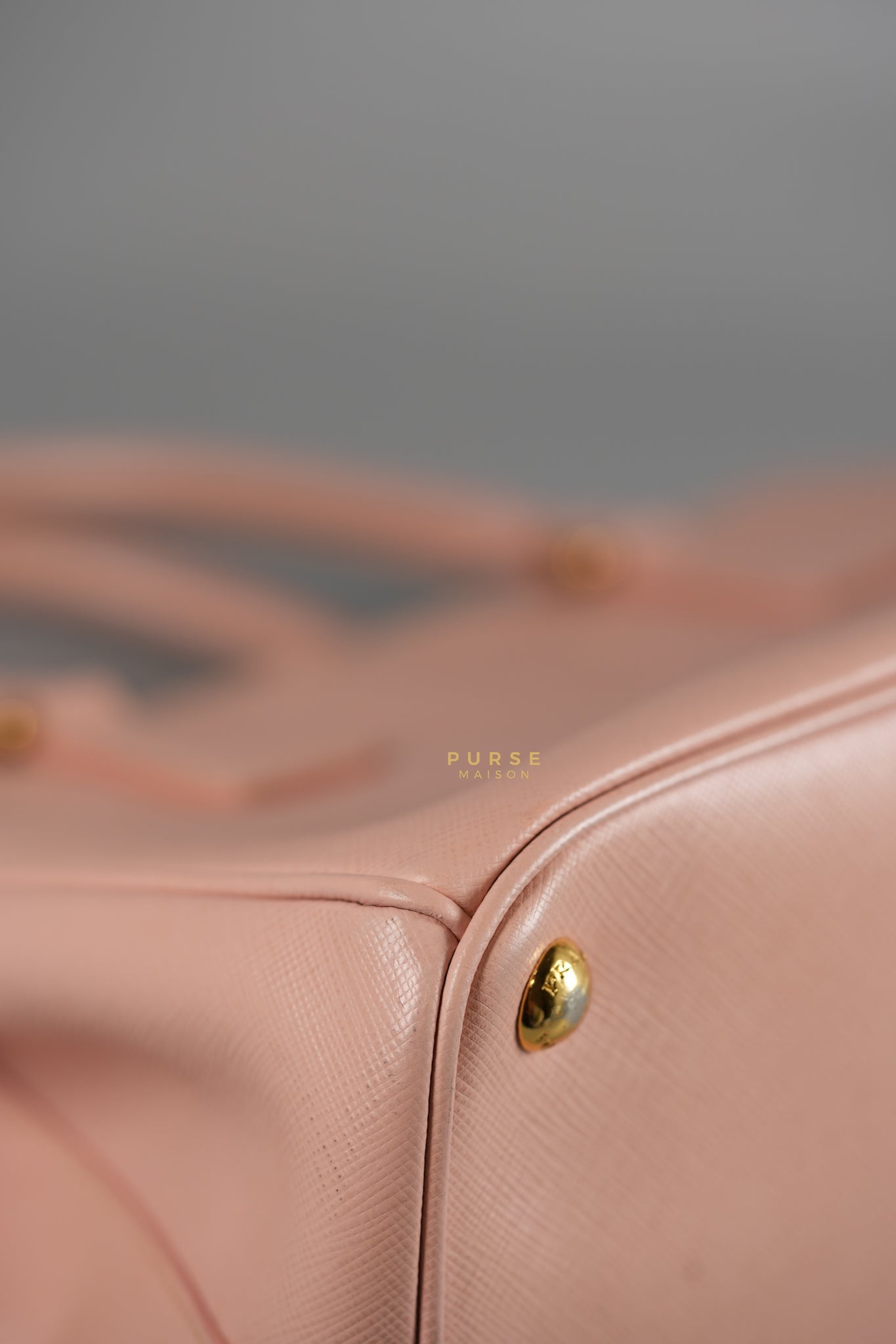 Galleria Small Double Zip in Saffiano Lux Blush Pink | Purse Maison Luxury Bags Shop