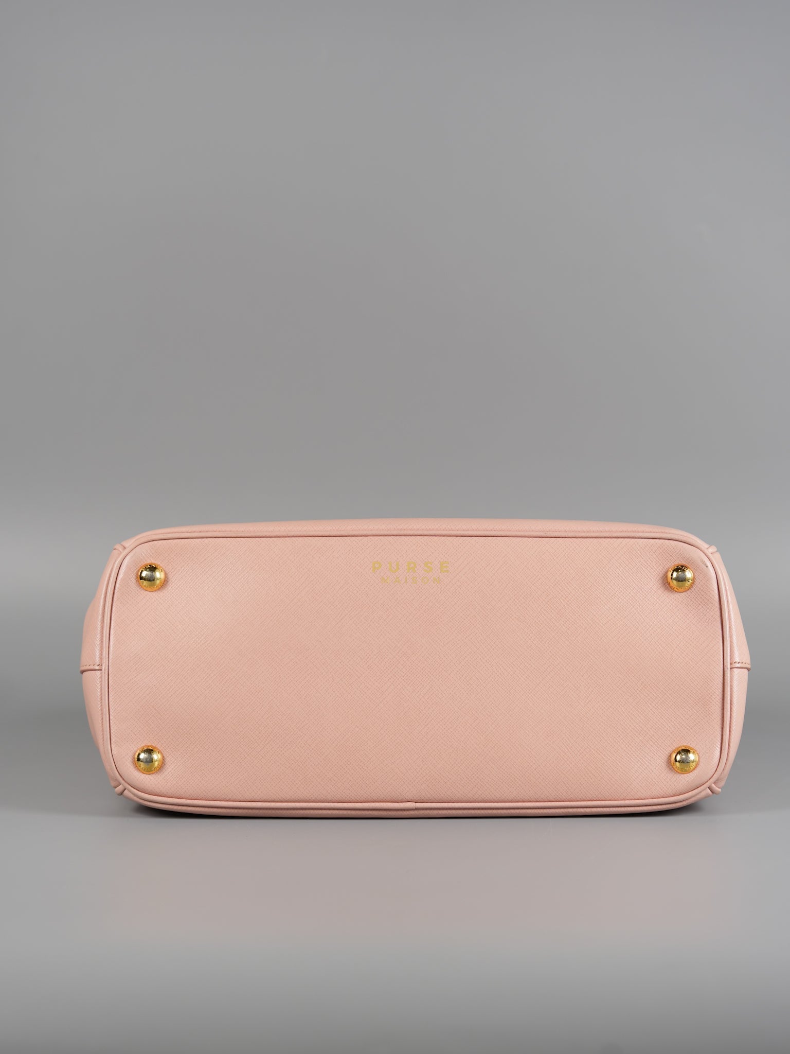 Galleria Small Double Zip in Saffiano Lux Blush Pink | Purse Maison Luxury Bags Shop