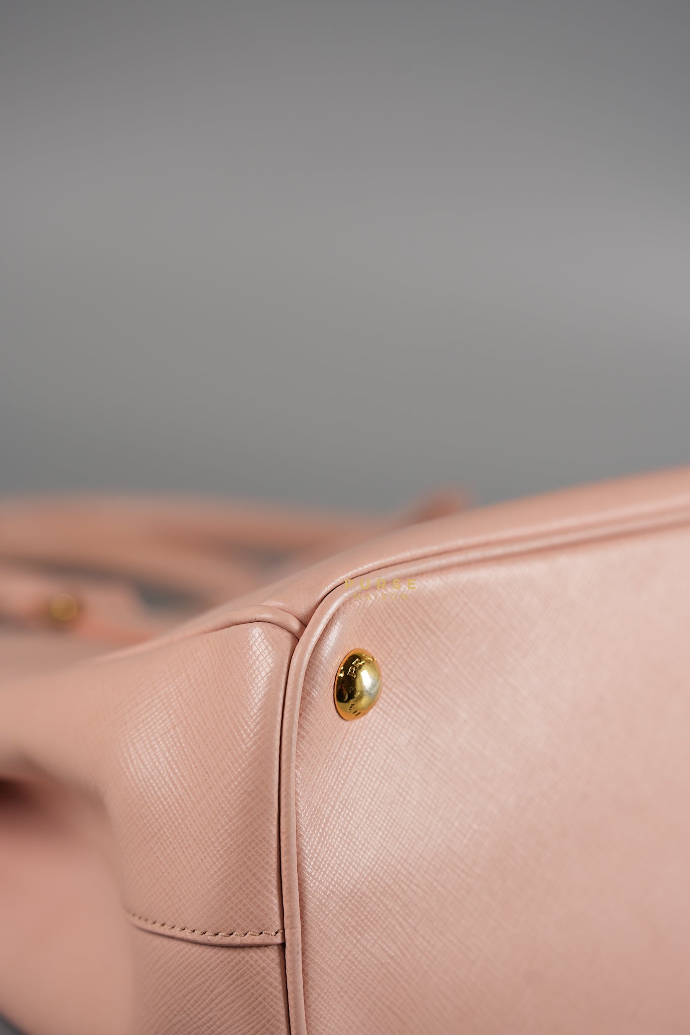 Galleria Small Double Zip in Saffiano Lux Blush Pink | Purse Maison Luxury Bags Shop