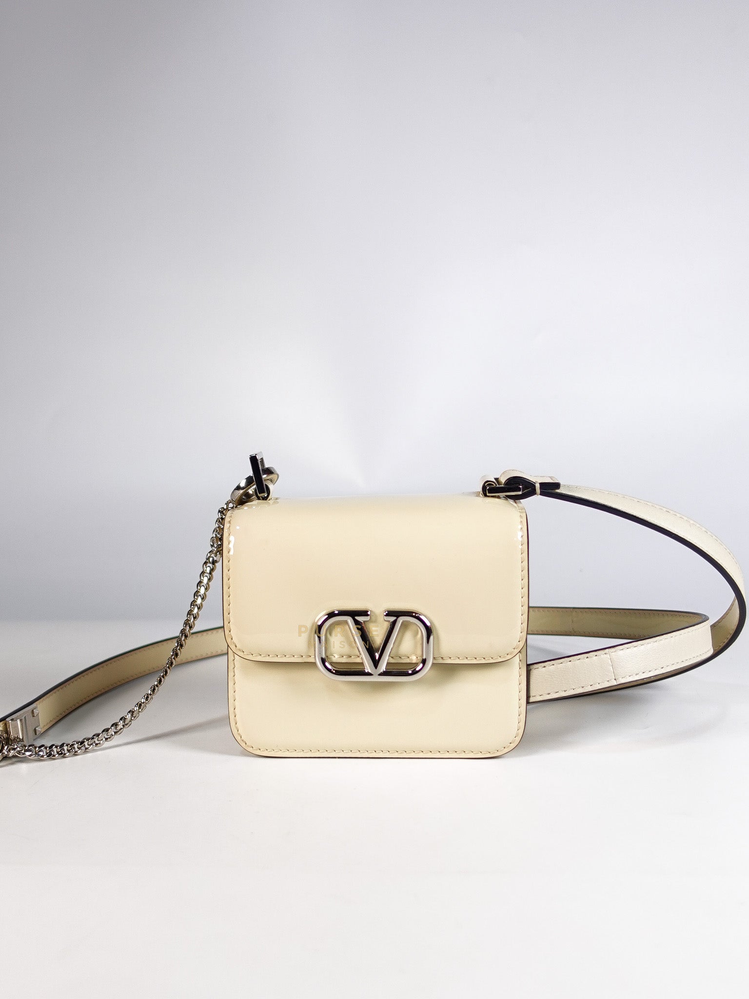 Garavani V-Logo Crossbody Bag Mini in Cream | Purse Maison Luxury Bags Shop