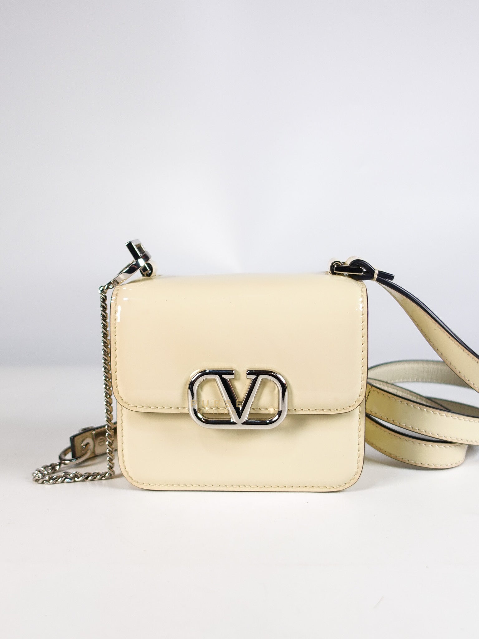 Garavani V-Logo Crossbody Bag Mini in Cream | Purse Maison Luxury Bags Shop