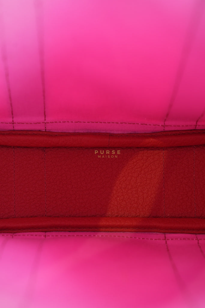 Garden File 28 Pink and Rouge Duchess Canvas and Palladium Hardware Stamp Y (2020) | Purse Maison Luxury Bags Shop