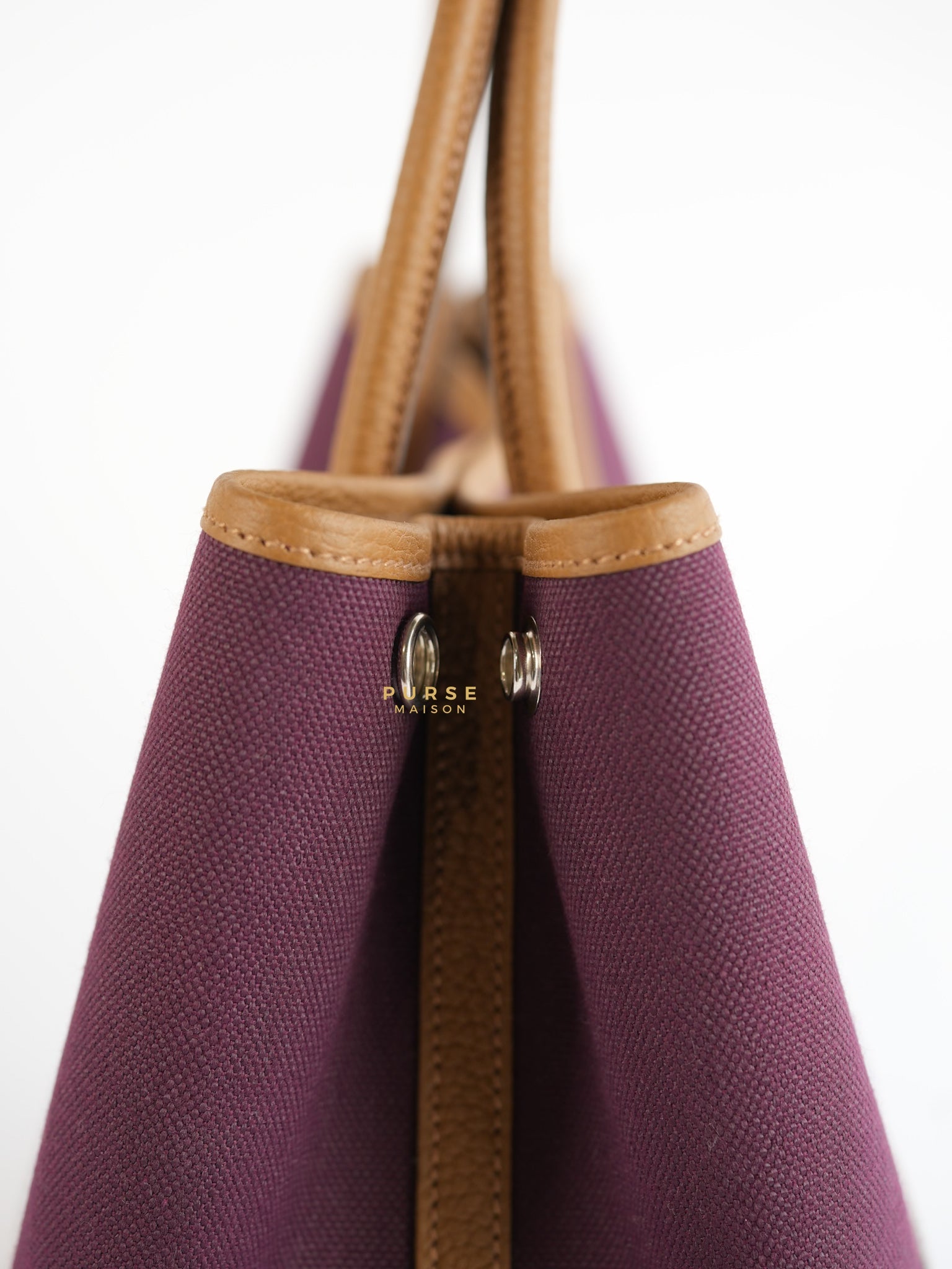 Garden Party 30 Canvas & Negonda Leather in Prune/Halzan Stamp W | Purse Maison Luxury Bags Shop