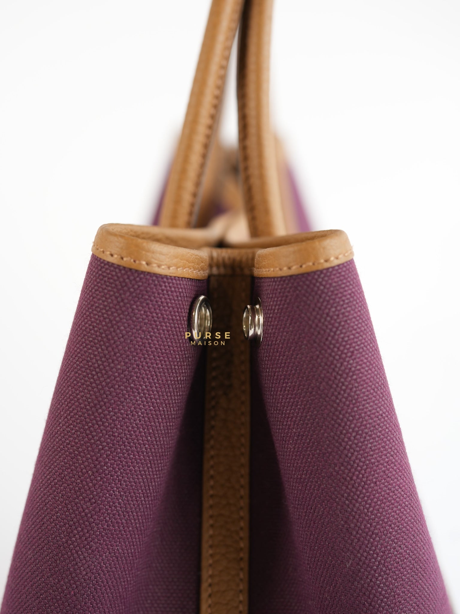 Garden Party 30 Canvas & Negonda Leather in Prune/Halzan Stamp W | Purse Maison Luxury Bags Shop