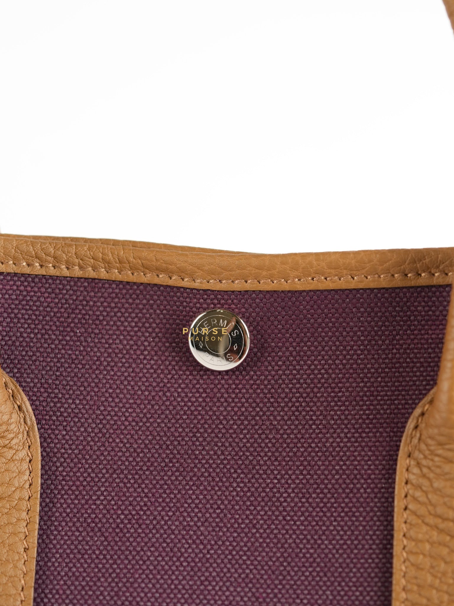 Garden Party 30 Canvas & Negonda Leather in Prune/Halzan Stamp W | Purse Maison Luxury Bags Shop