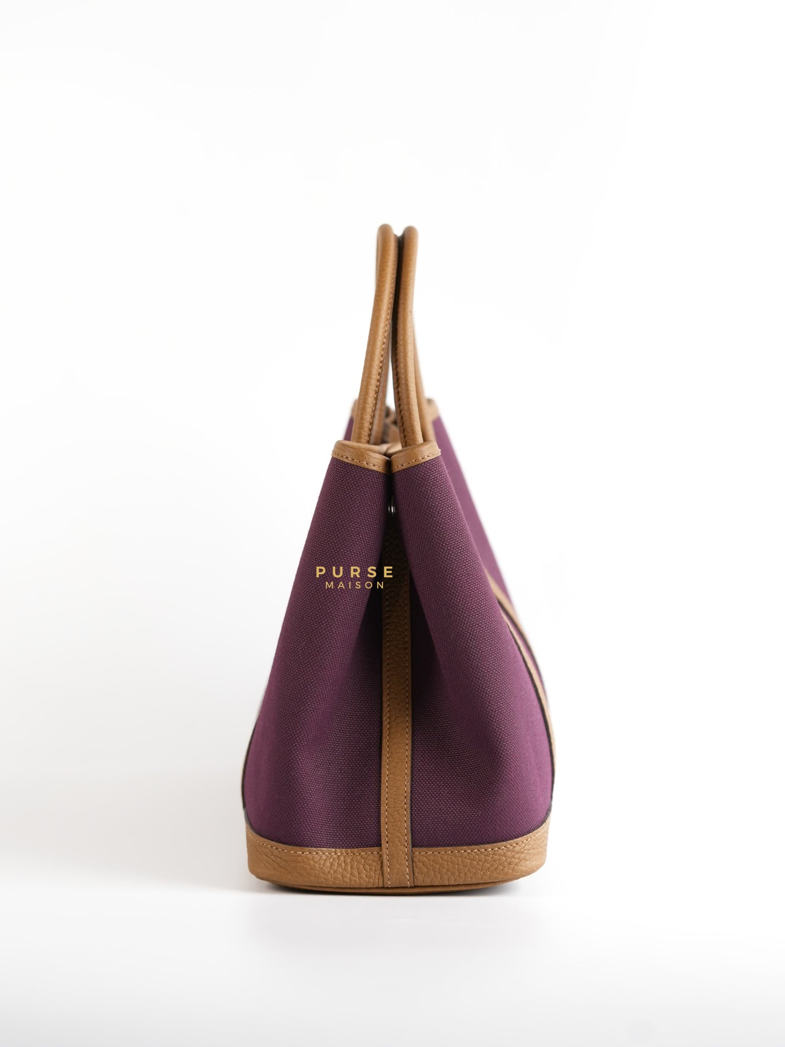 Garden Party 30 Canvas & Negonda Leather in Prune/Halzan Stamp W | Purse Maison Luxury Bags Shop