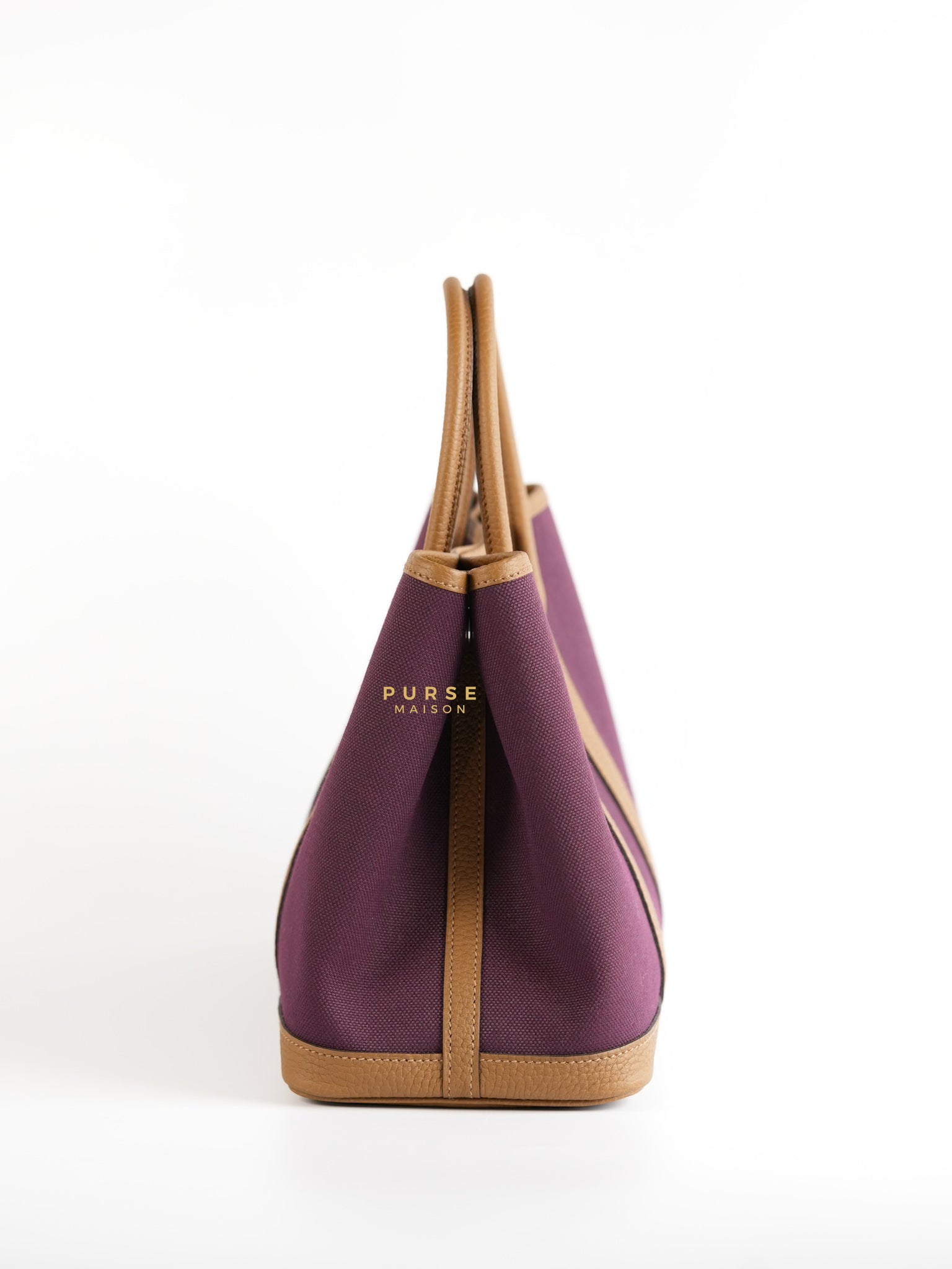 Garden Party 30 Canvas & Negonda Leather in Prune/Halzan Stamp W | Purse Maison Luxury Bags Shop