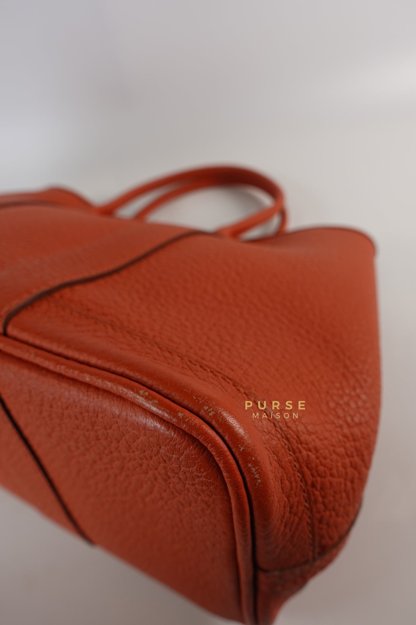 Garden Party 30 in Poppy Orange Negonda Leather PHW Stamp Square Q (2013) | Purse Maison Luxury Bags Shop