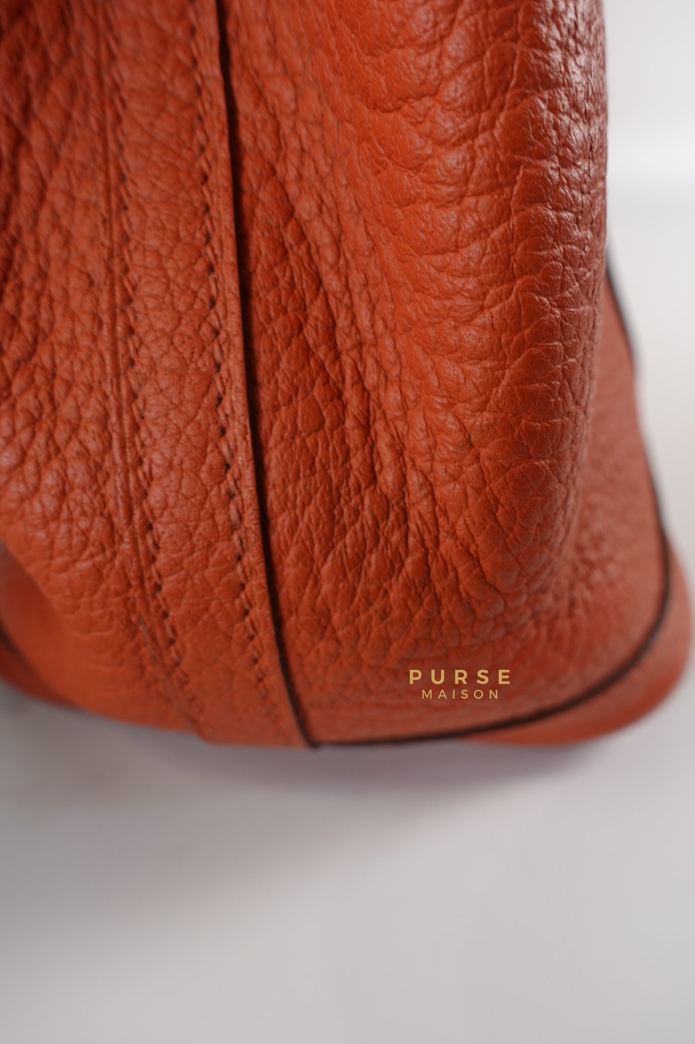 Garden Party 30 in Poppy Orange Negonda Leather PHW Stamp Square Q (2013) | Purse Maison Luxury Bags Shop