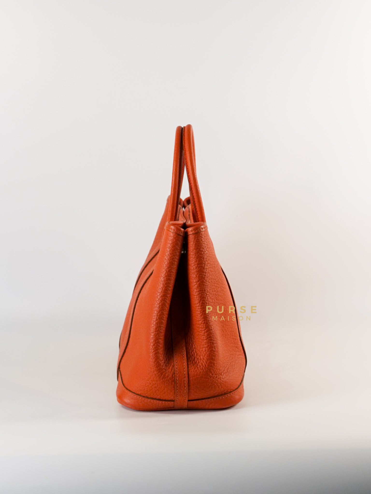 Garden Party 30 in Poppy Orange Negonda Leather PHW Stamp Square Q (2013) | Purse Maison Luxury Bags Shop