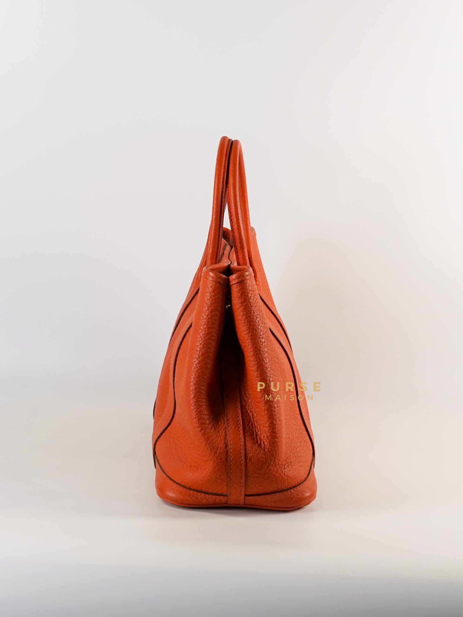 Garden Party 30 in Poppy Orange Negonda Leather PHW Stamp Square Q (2013) | Purse Maison Luxury Bags Shop