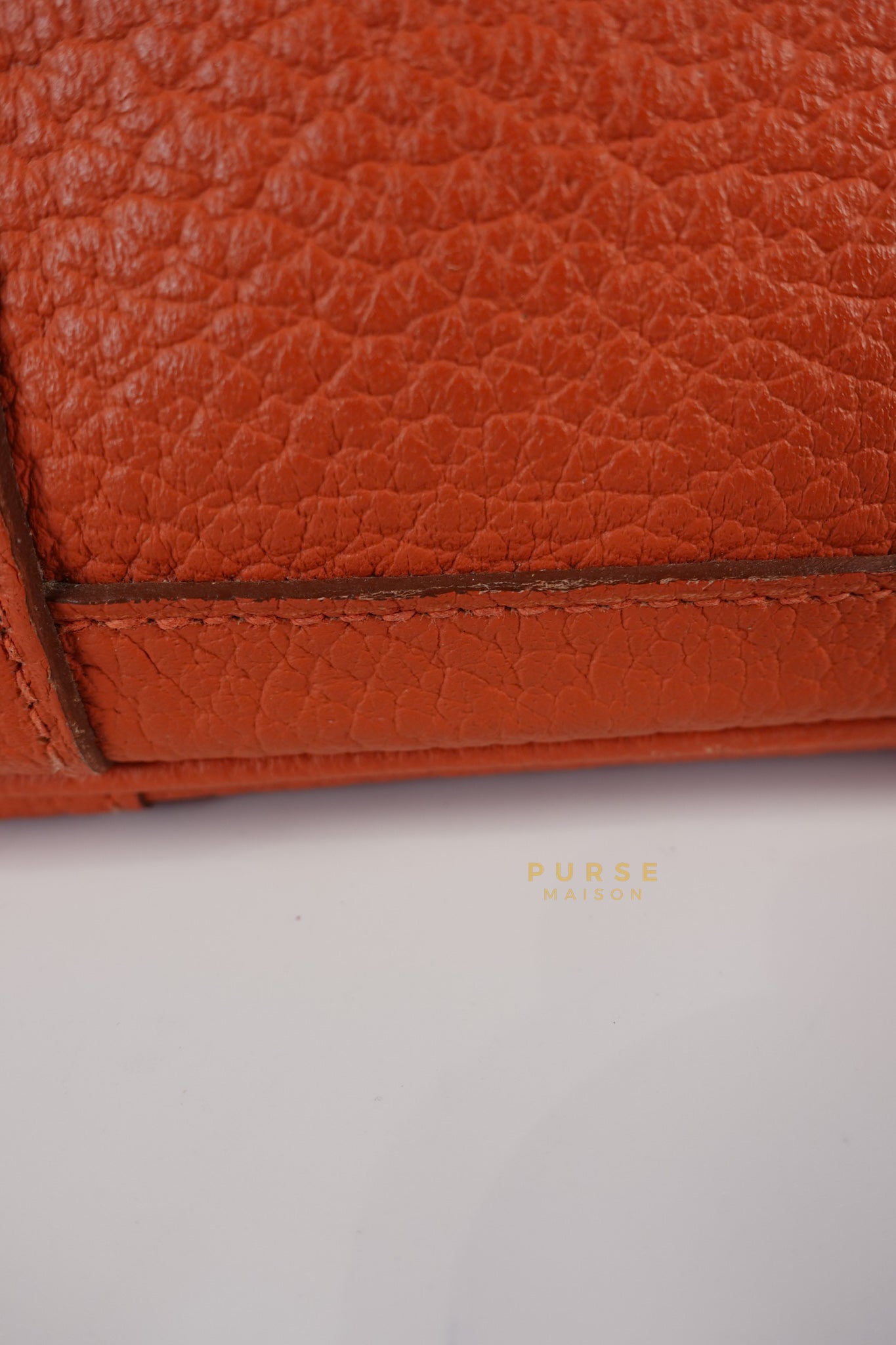 Garden Party 30 in Poppy Orange Negonda Leather PHW Stamp Square Q (2013) | Purse Maison Luxury Bags Shop