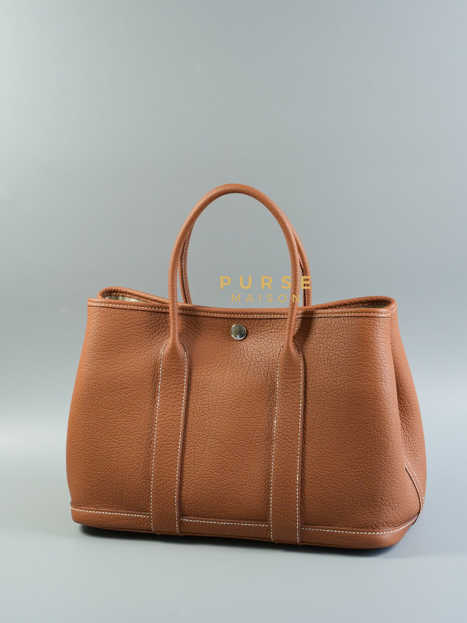 Garden Party Tote 30 Gold (Brown) Negonda Leather (Stamp Z) | Purse Maison Luxury Bags Shop
