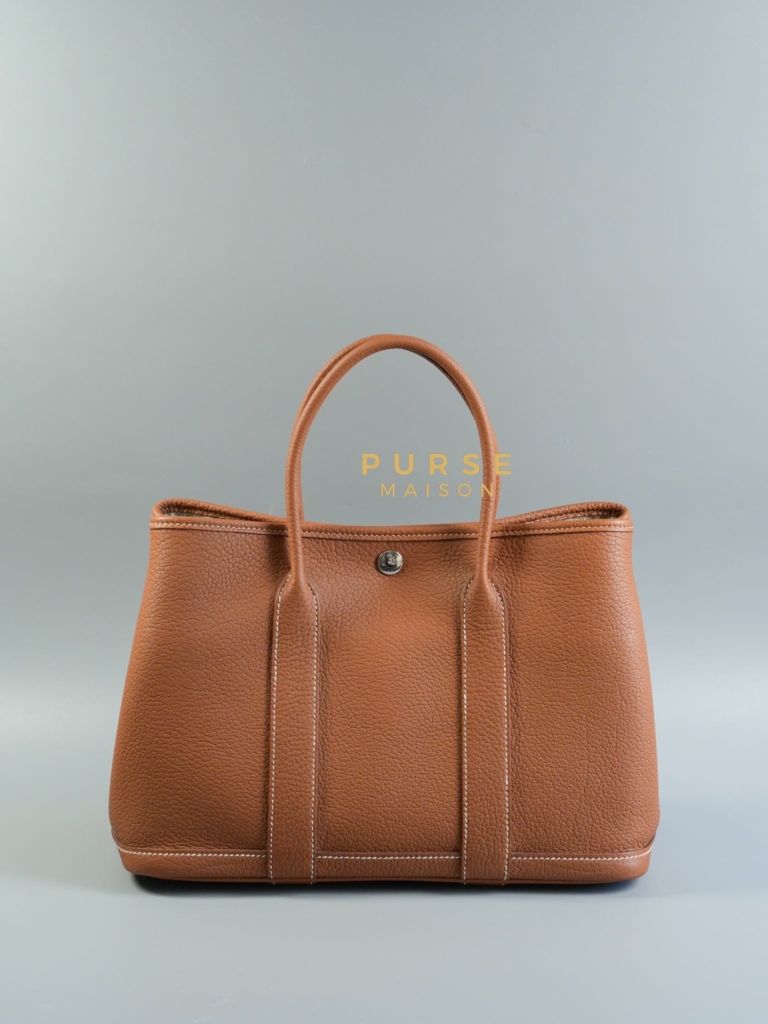Garden Party Tote 30 Gold (Brown) Negonda Leather (Stamp Z) | Purse Maison Luxury Bags Shop