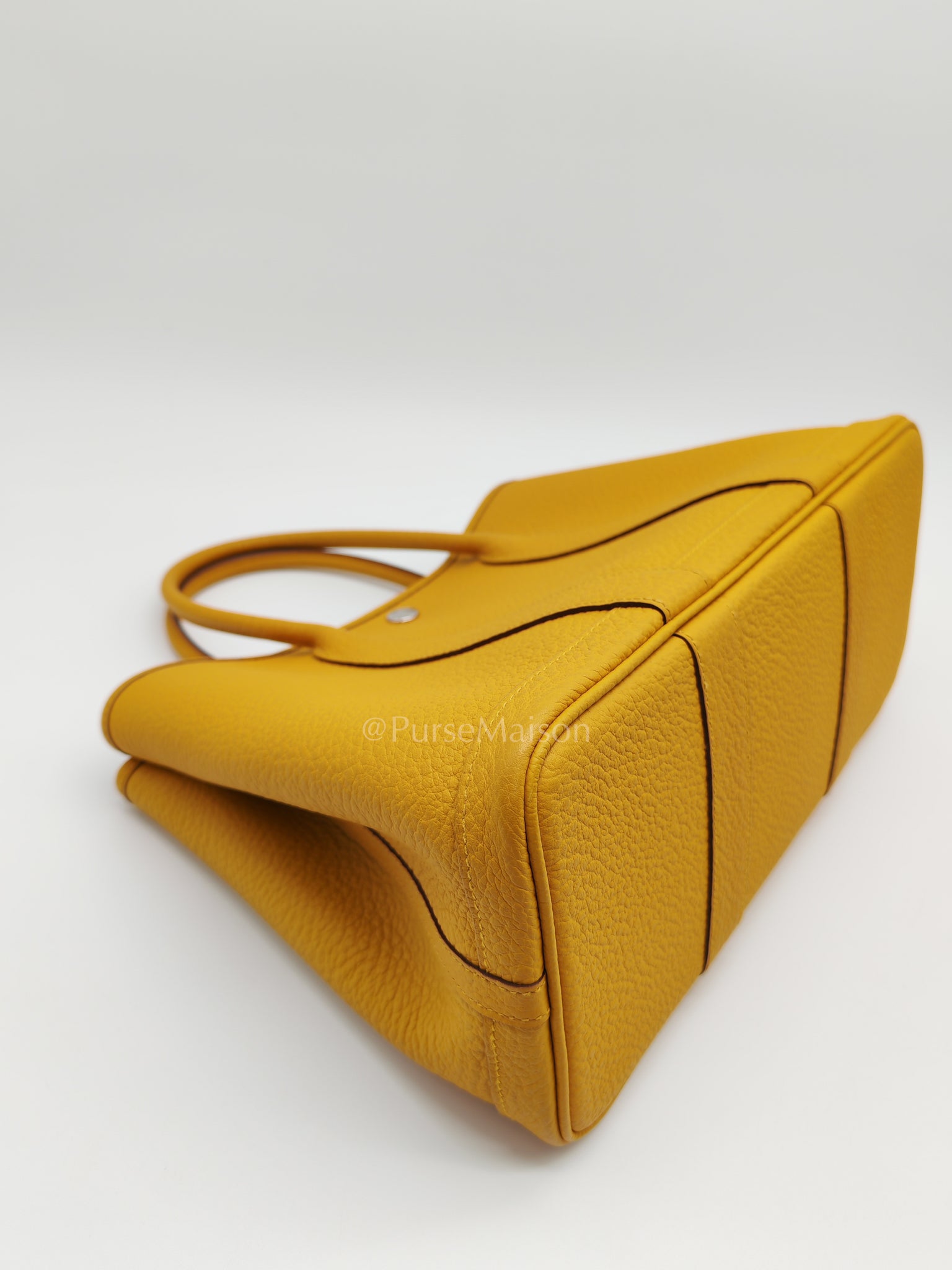 Garden Party Tote 30 (GPT) in Jaune Ambre Palladium Hardware Stamp D (2019) | Purse Maison Luxury Bags Shop