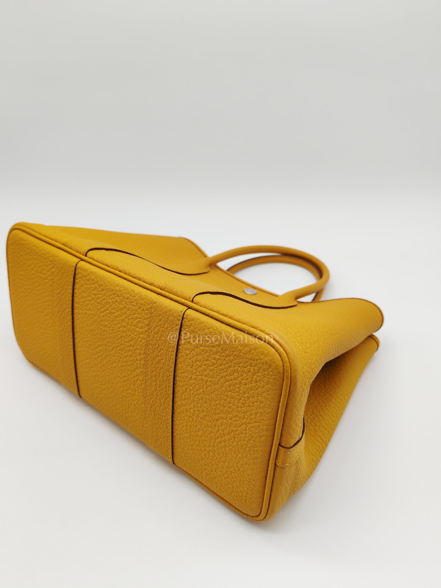 Garden Party Tote 30 (GPT) in Jaune Ambre Palladium Hardware Stamp D (2019) | Purse Maison Luxury Bags Shop
