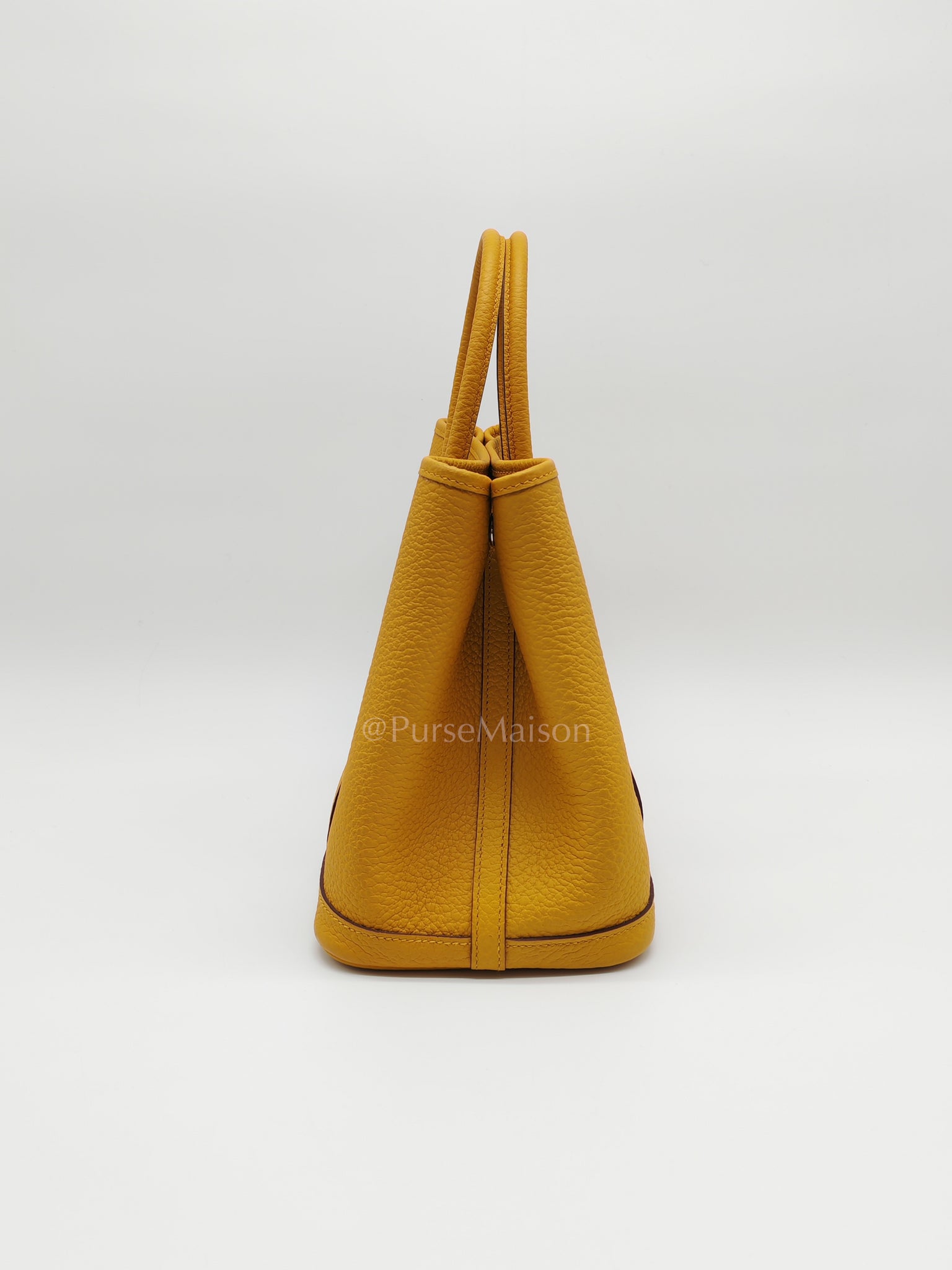 Garden Party Tote 30 (GPT) in Jaune Ambre Palladium Hardware Stamp D (2019) | Purse Maison Luxury Bags Shop