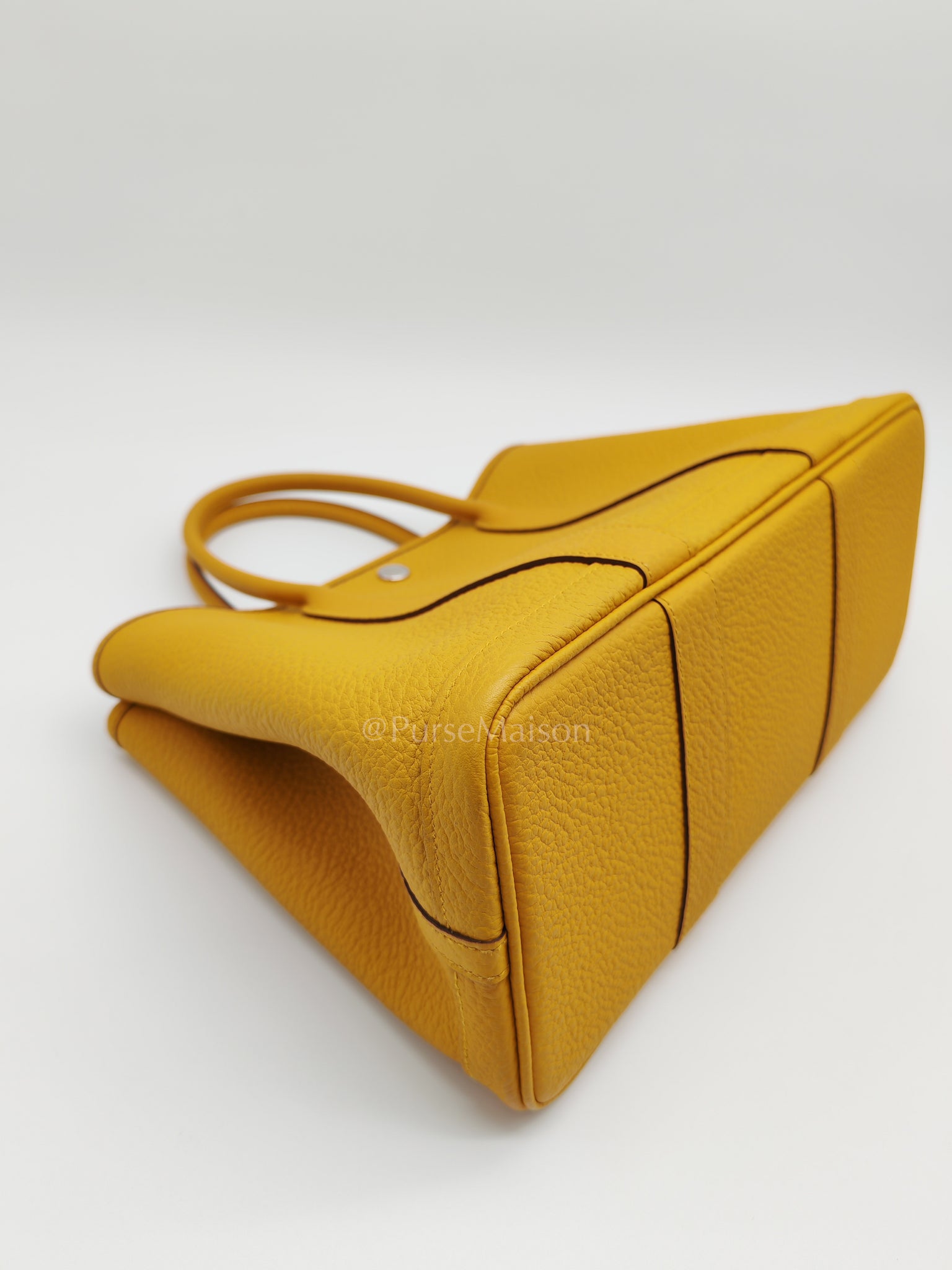 Garden Party Tote 30 (GPT) in Jaune Ambre Palladium Hardware Stamp D (2019) | Purse Maison Luxury Bags Shop