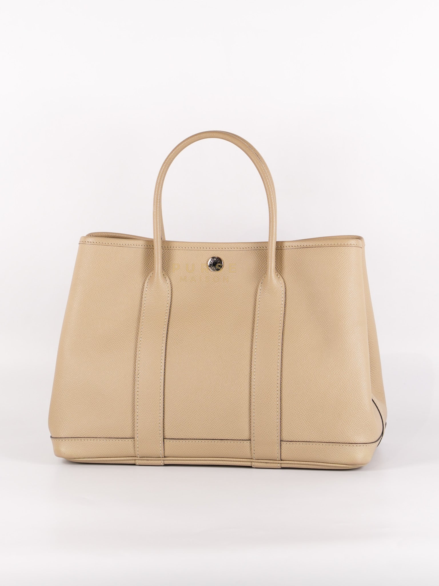 Garden Party Tote 30 (GPT) Trench in Epsom Leather and Palladium Hardware Stamp A (2017) | Purse Maison Luxury Bags Shop