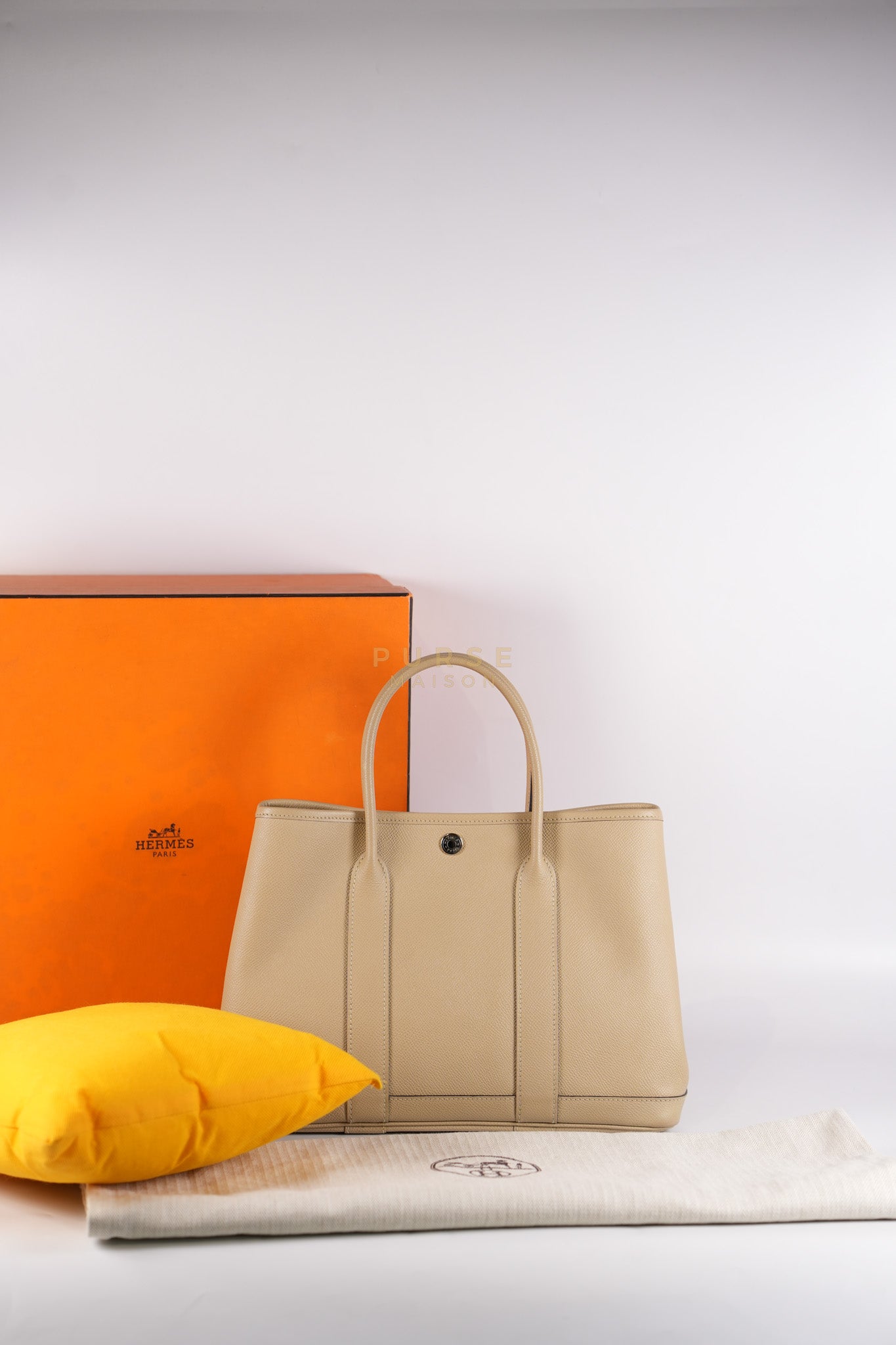 Garden Party Tote 30 (GPT) Trench in Epsom Leather and Palladium Hardware Stamp A (2017) | Purse Maison Luxury Bags Shop