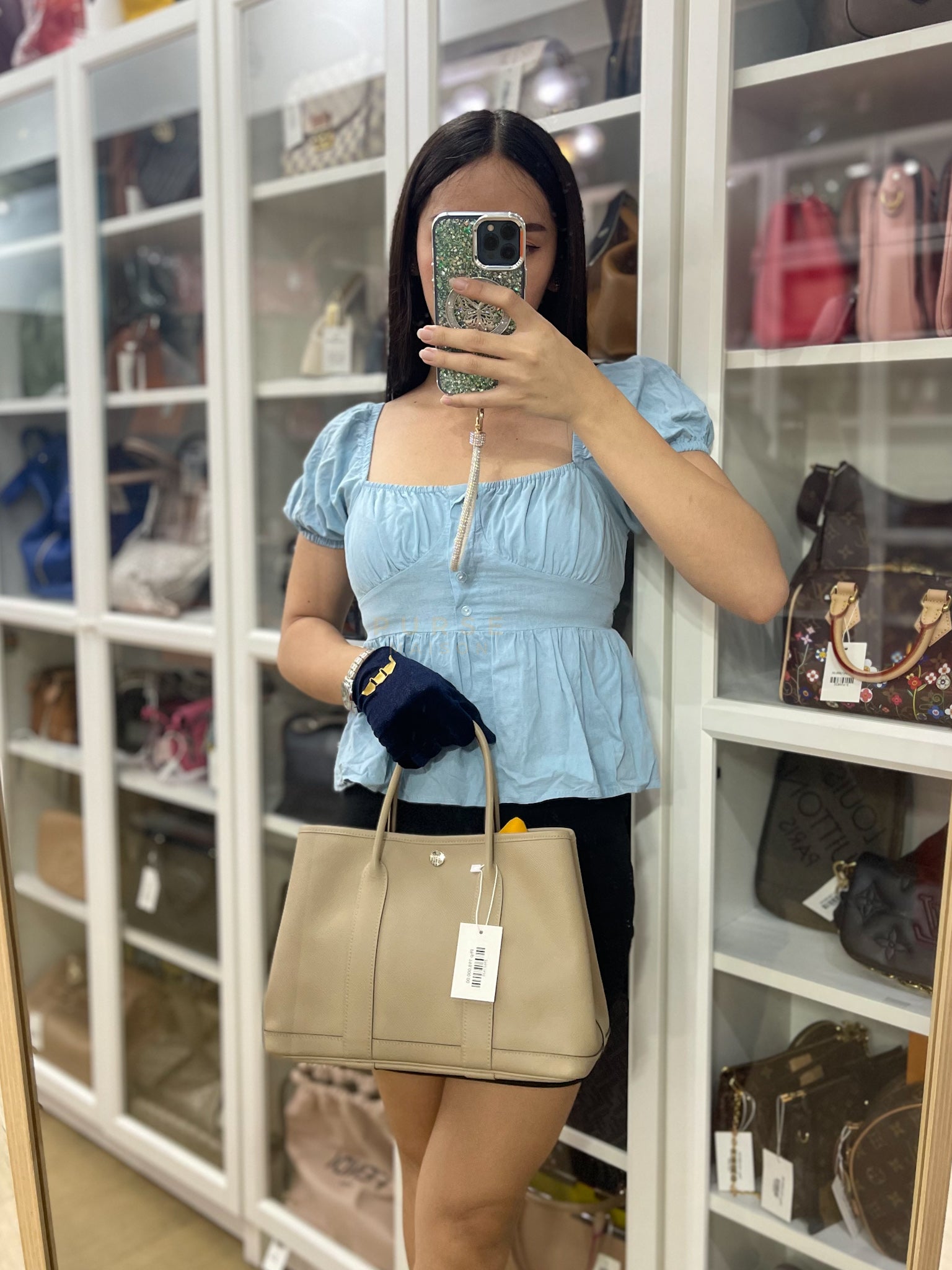 Garden Party Tote 30 (GPT) Trench in Epsom Leather and Palladium Hardware Stamp A (2017) | Purse Maison Luxury Bags Shop