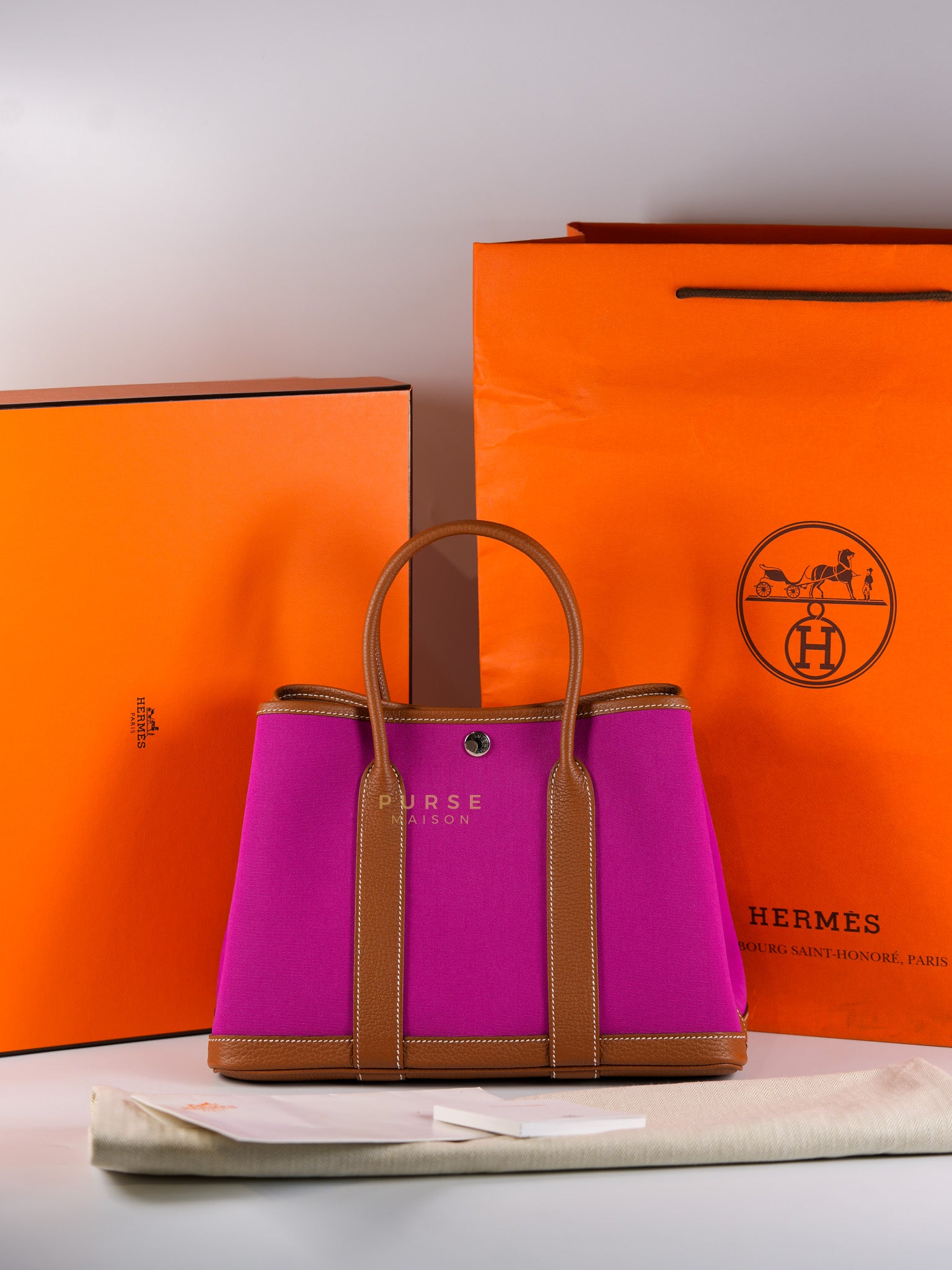 Garden Party Tote 30 (GPT) Verso Magnolia-Dune Stamp B (2023) | Purse Maison Luxury Bags Shop