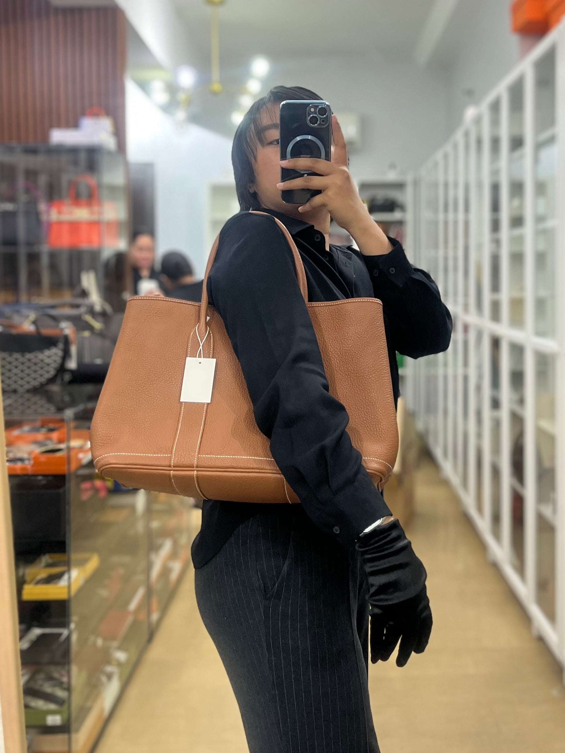 Garden Party Tote 36 GPT in Gold Clemence and Palladium Hardware Stamp X | Purse Maison Luxury Bags Shop