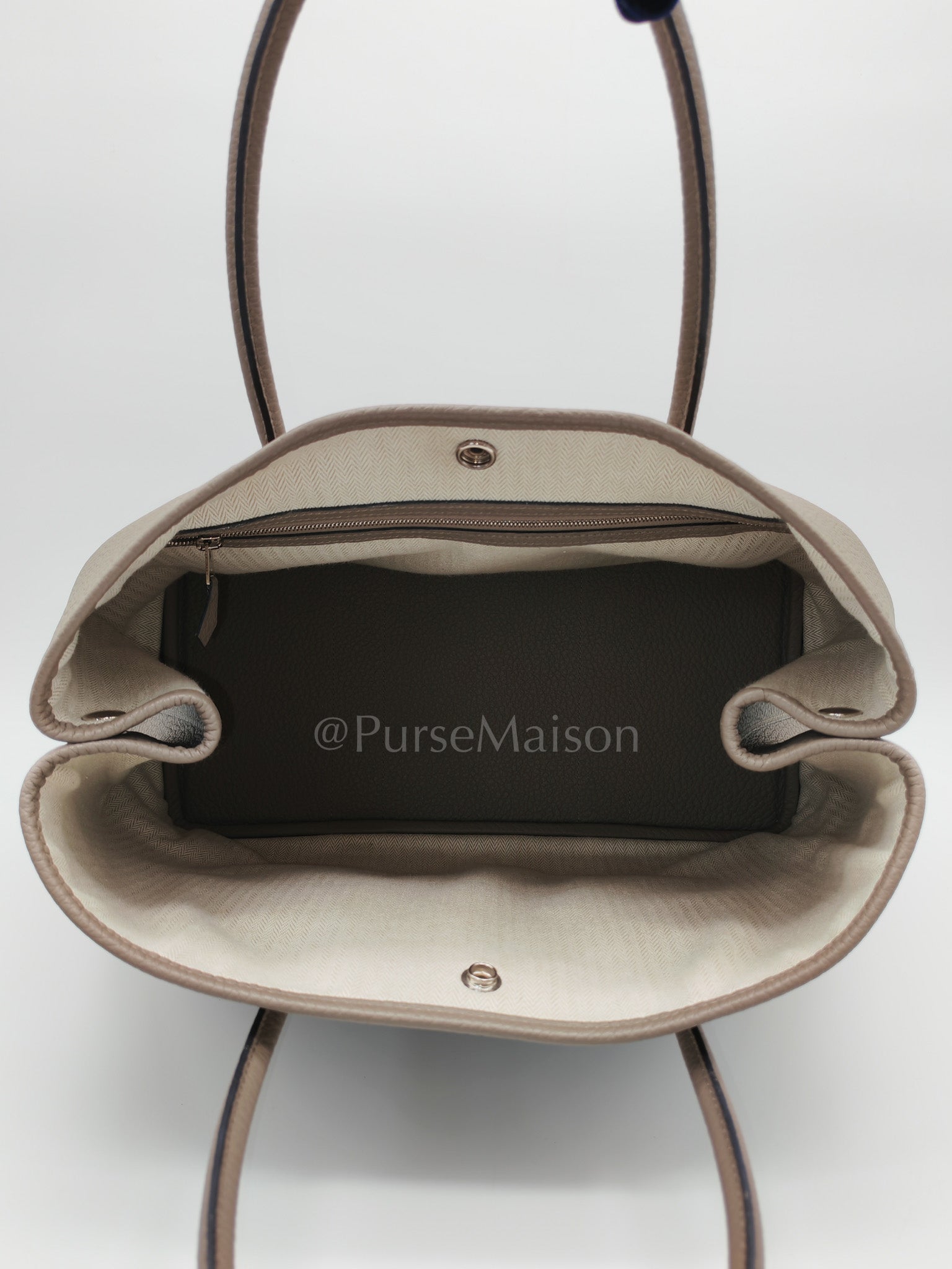 Garden Party Tote 36 (GPT) in Gris Asphalte in Vache Country Leather Stamp D (2019) | Purse Maison Luxury Bags Shop