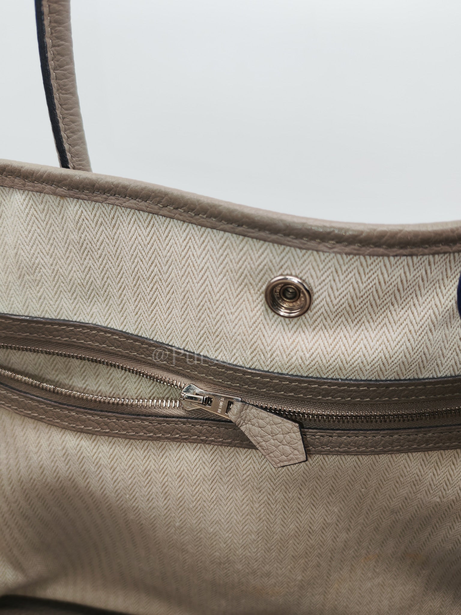 Garden Party Tote 36 (GPT) in Gris Asphalte in Vache Country Leather Stamp D (2019) | Purse Maison Luxury Bags Shop