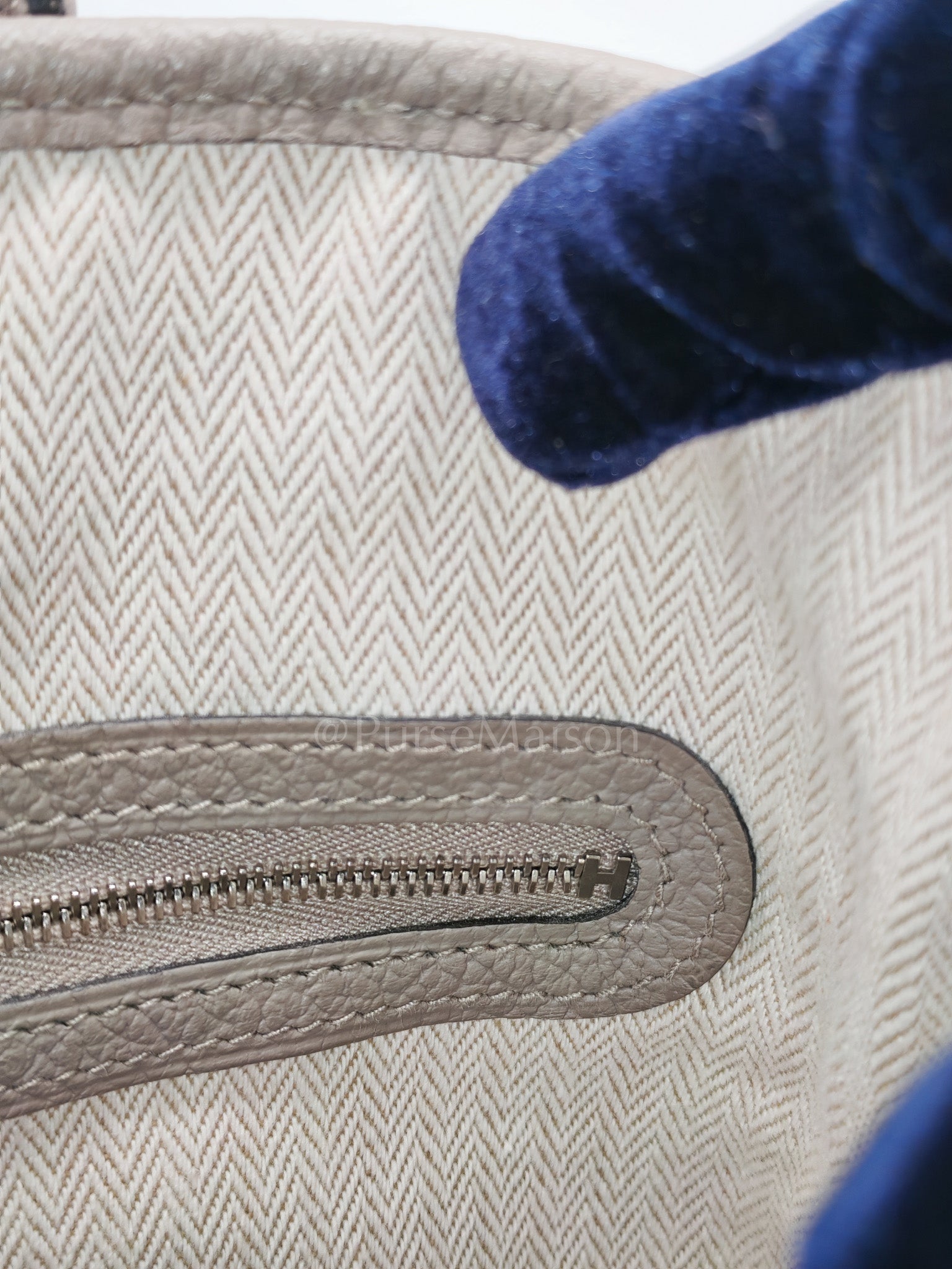Garden Party Tote 36 (GPT) in Gris Asphalte in Vache Country Leather Stamp D (2019) | Purse Maison Luxury Bags Shop