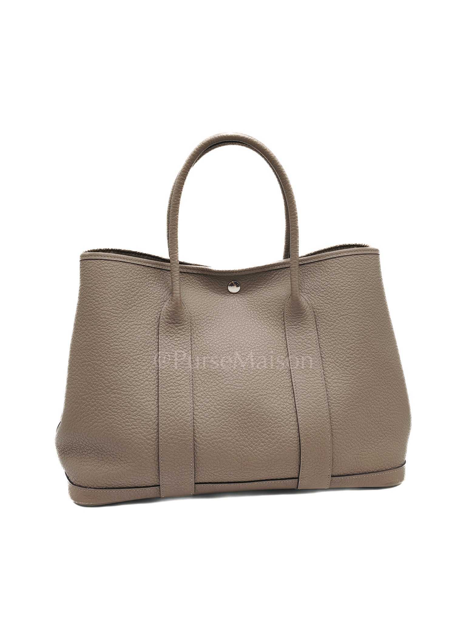 Garden Party Tote 36 (GPT) in Gris Asphalte in Vache Country Leather Stamp D (2019) | Purse Maison Luxury Bags Shop