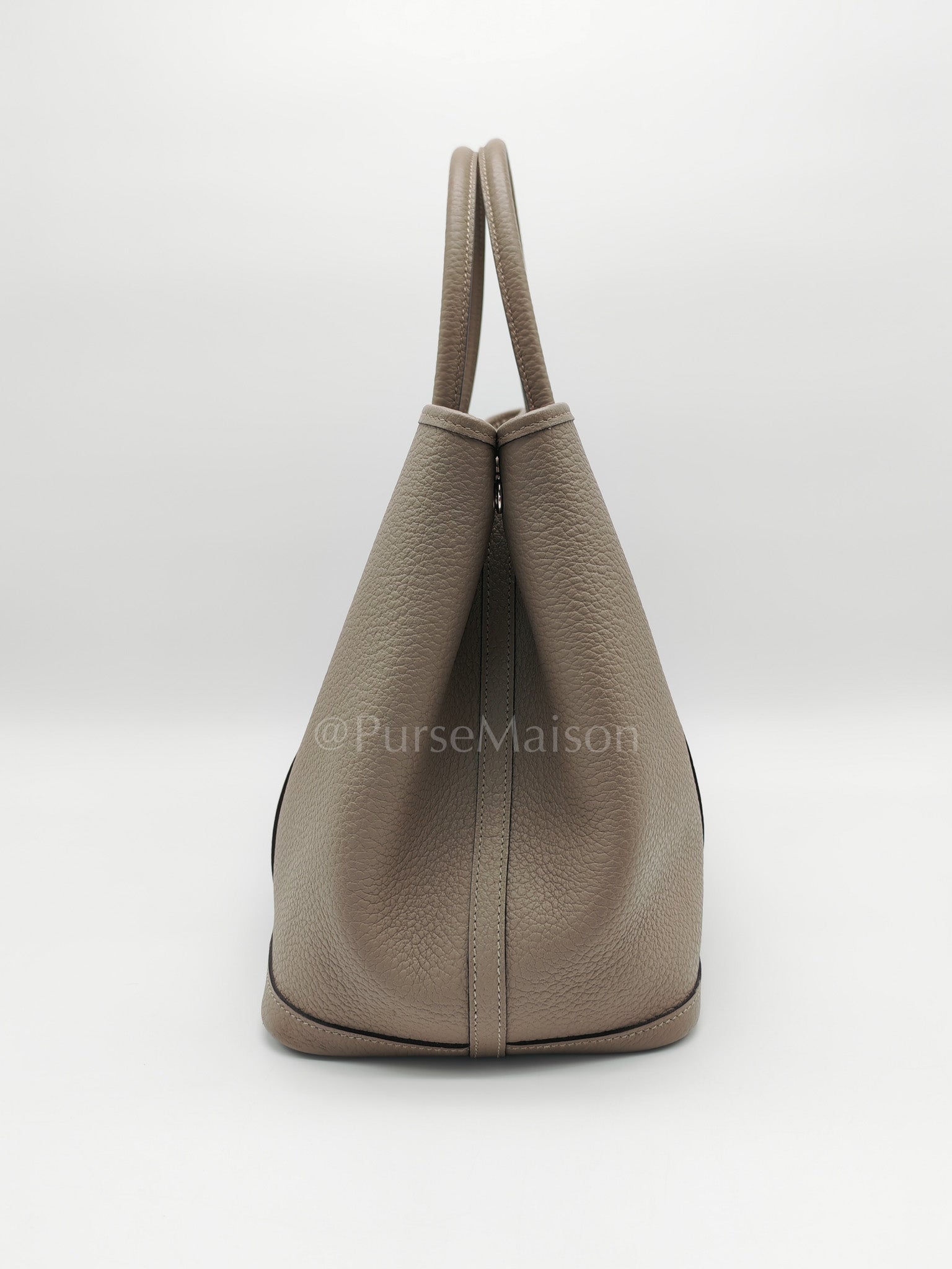 Garden Party Tote 36 (GPT) in Gris Asphalte in Vache Country Leather Stamp D (2019) | Purse Maison Luxury Bags Shop